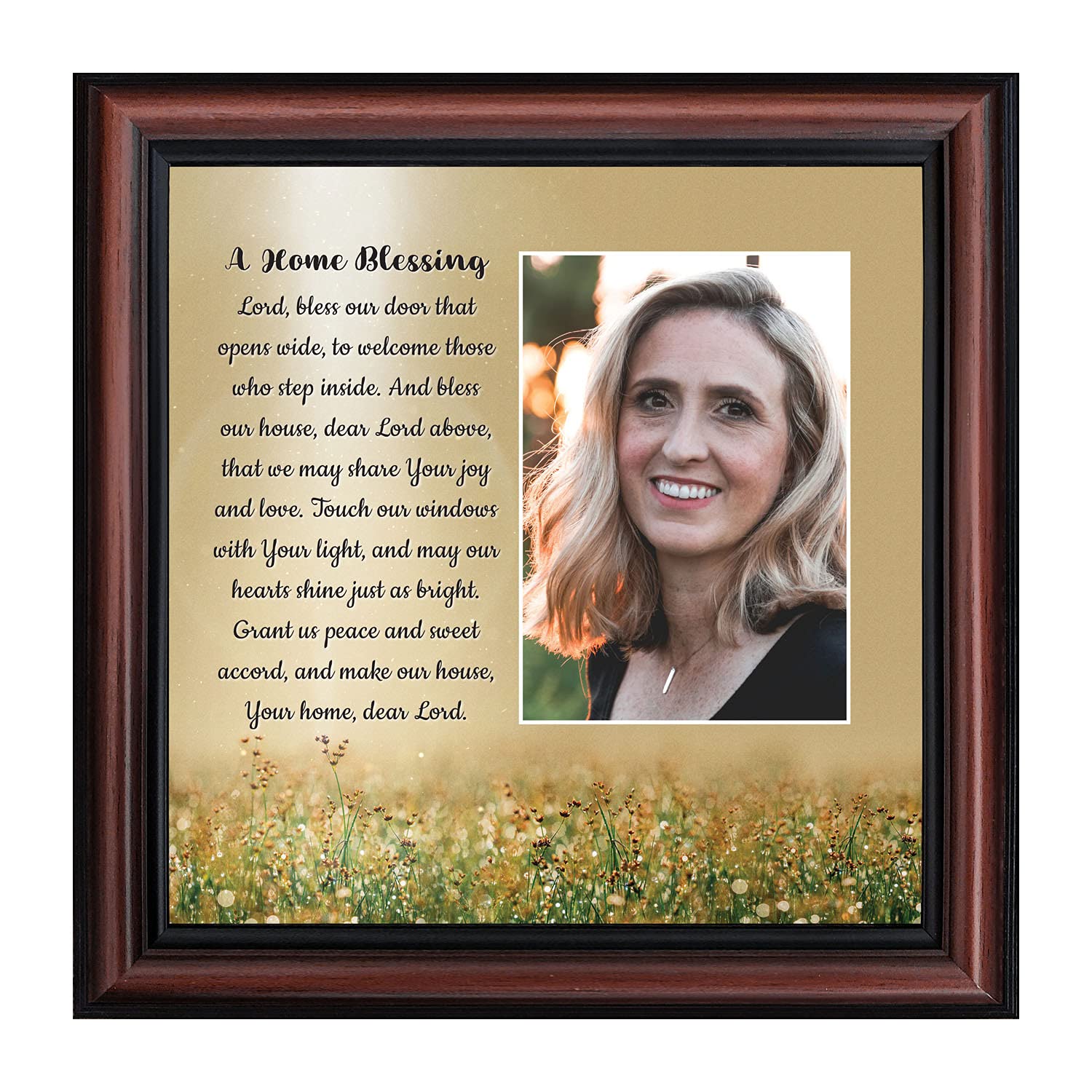 God Bless This Home Sign - Inspirational Christian Wall Decor for Living Room, Bedroom & Entryway - Perfect Housewarming Gift & Home Blessing Decoration (6467W)