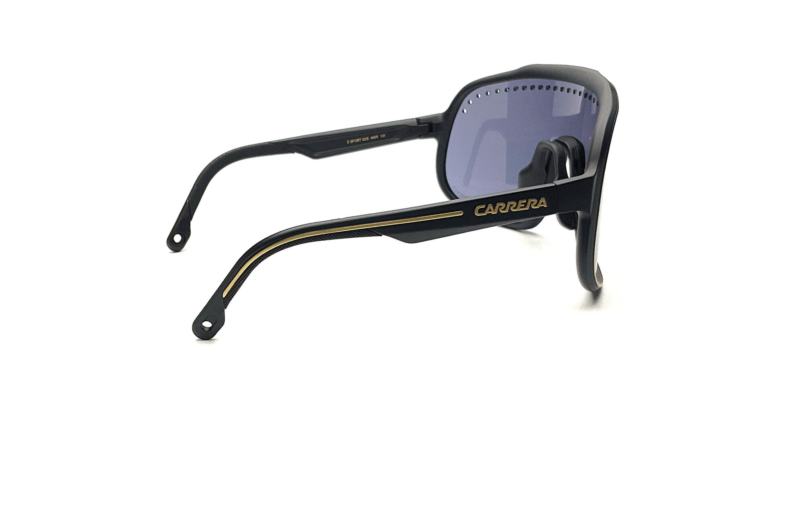 Carrera C Sport 02 Matte Black Gold Sunglasses - Polarized UV Protection Sports Sunglasses for Men & Women - Perfect for Running, Cycling & Outdoor Activities