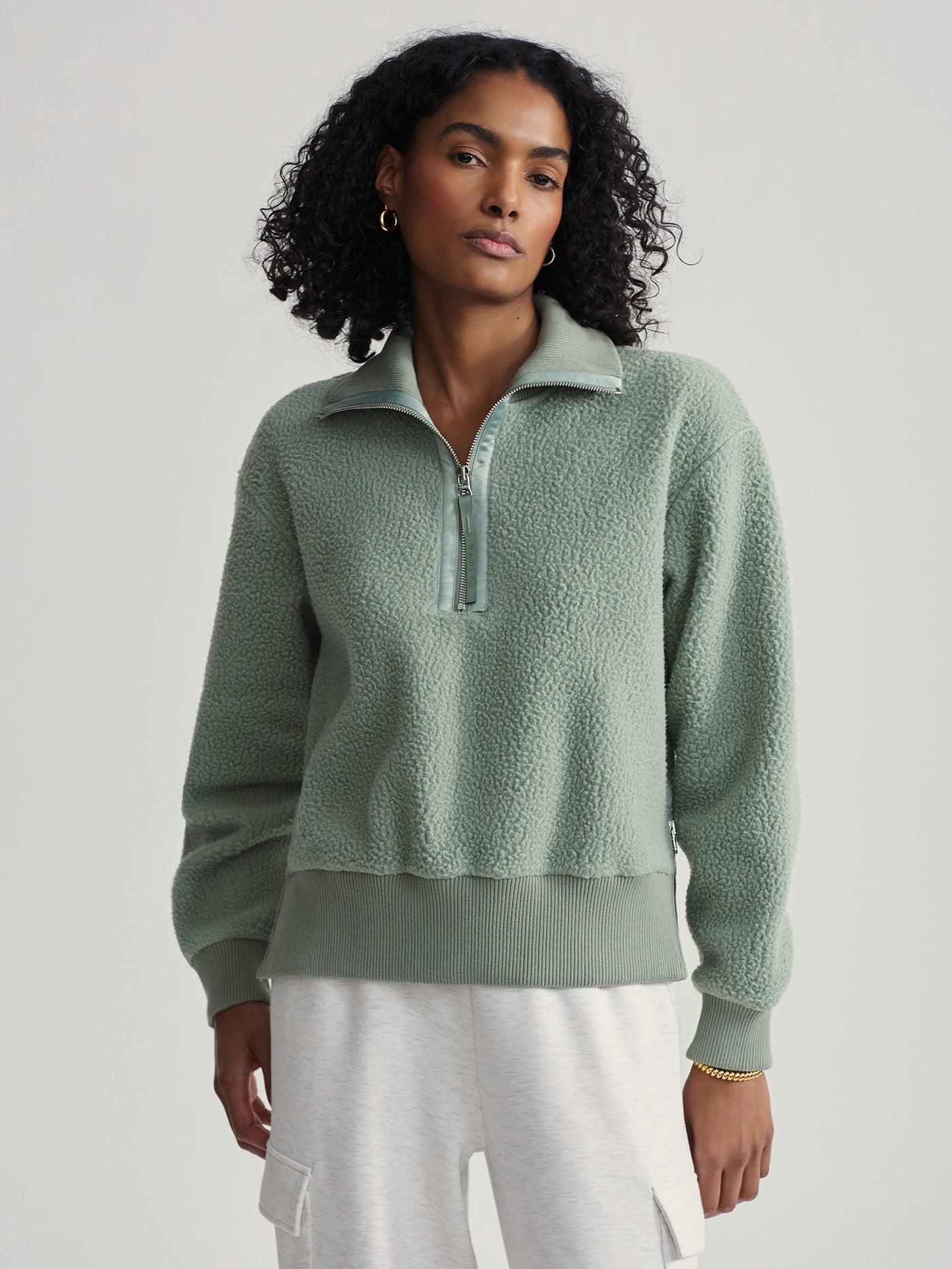 Varley Roselle Half Zip Fleece Pullover - Women's Soft & Warm Lily Pad Print Fleece Jacket for Outdoor Activities, Hiking & Casual Wear