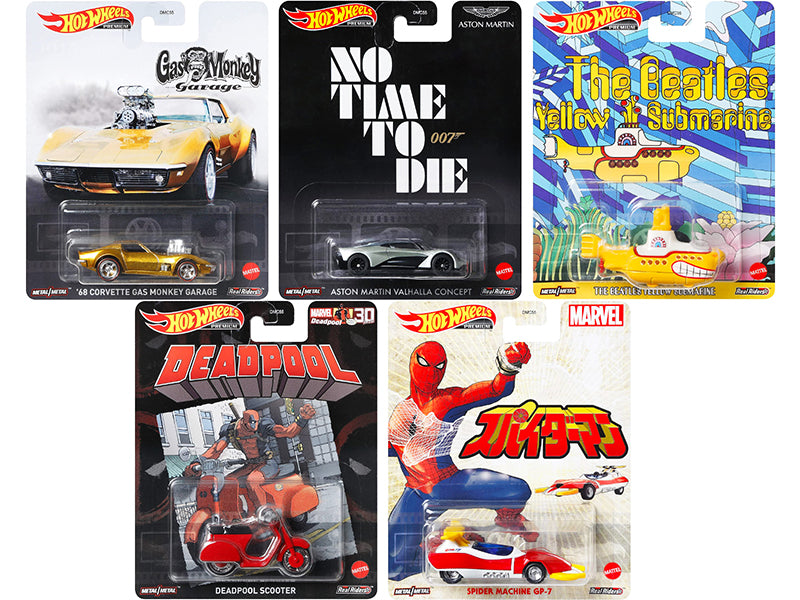 Hot Wheels 2021 Retro Entertainment 5-Piece Diecast Model Car Set – Collectible Toy Cars for Display, Gifts & Racing Fun