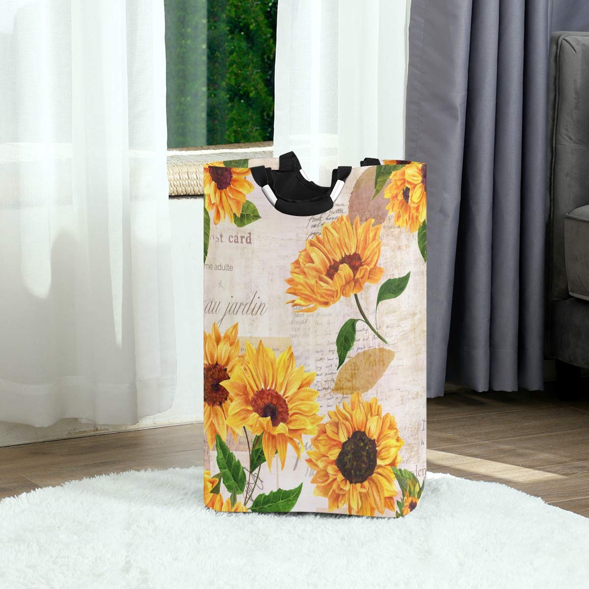 Large Foldable Waterproof Laundry Hamper - Durable Oxford Cloth Collapsible Clothes Storage Basket with Handles for Home, Bathroom & Bedroom Organization | Perfect for College Dorms, Apartments and Small Spaces
