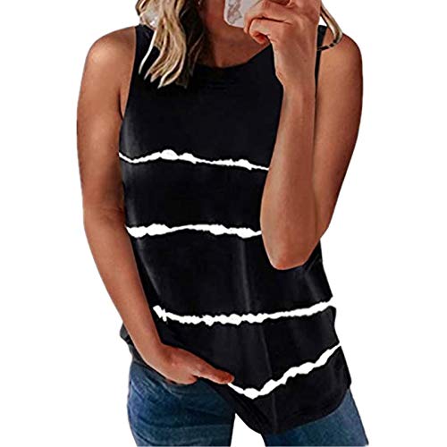 FMCHICO Women's Summer Tank Tops - Casual Loose Fit Sleeveless Crewneck Shirts for Beach, Gym & Everyday Wear