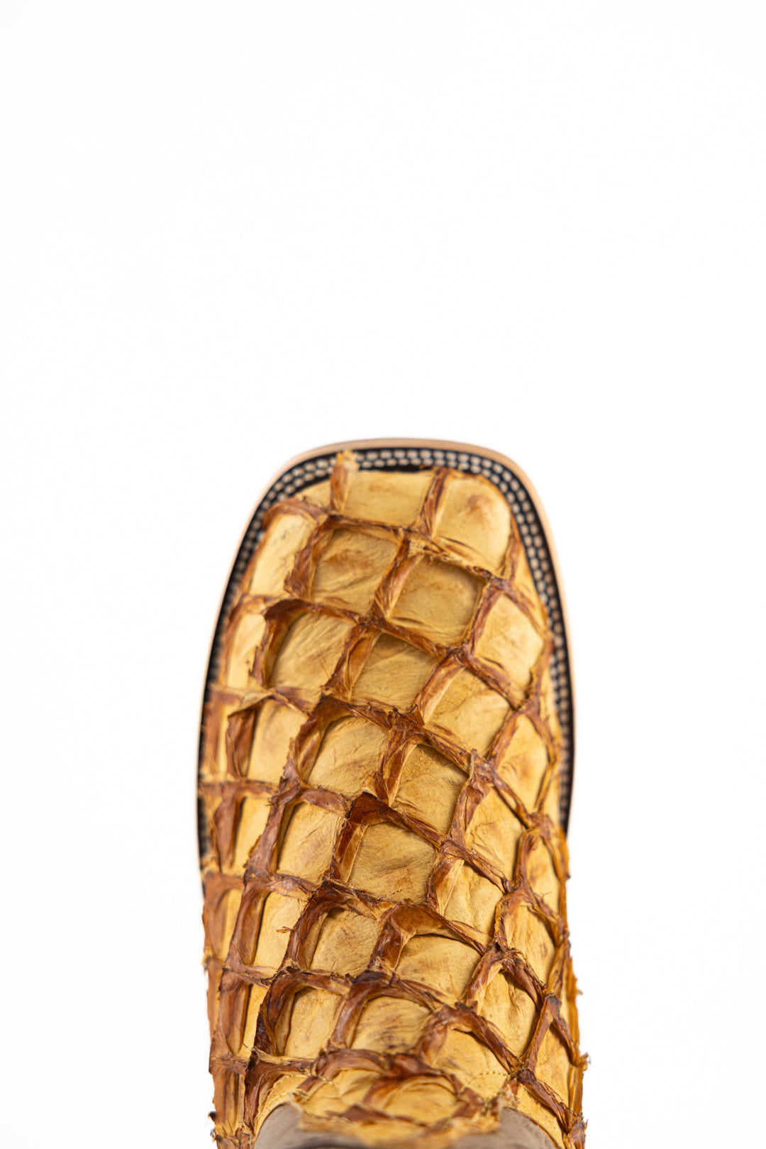 Prescott Pirarucu Exotic Leather Square Toe Cowboy Boots for Men - Western Riding, Country Dance & Outdoor Adventures