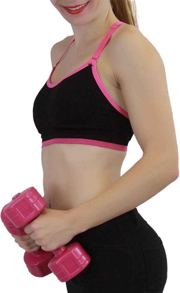 ToBeInStyle Women’s Seamless Supportive Wire-Free Sports Bras & Bralettes - Comfortable Workout & Yoga Activewear for Running, Gym & Lounge