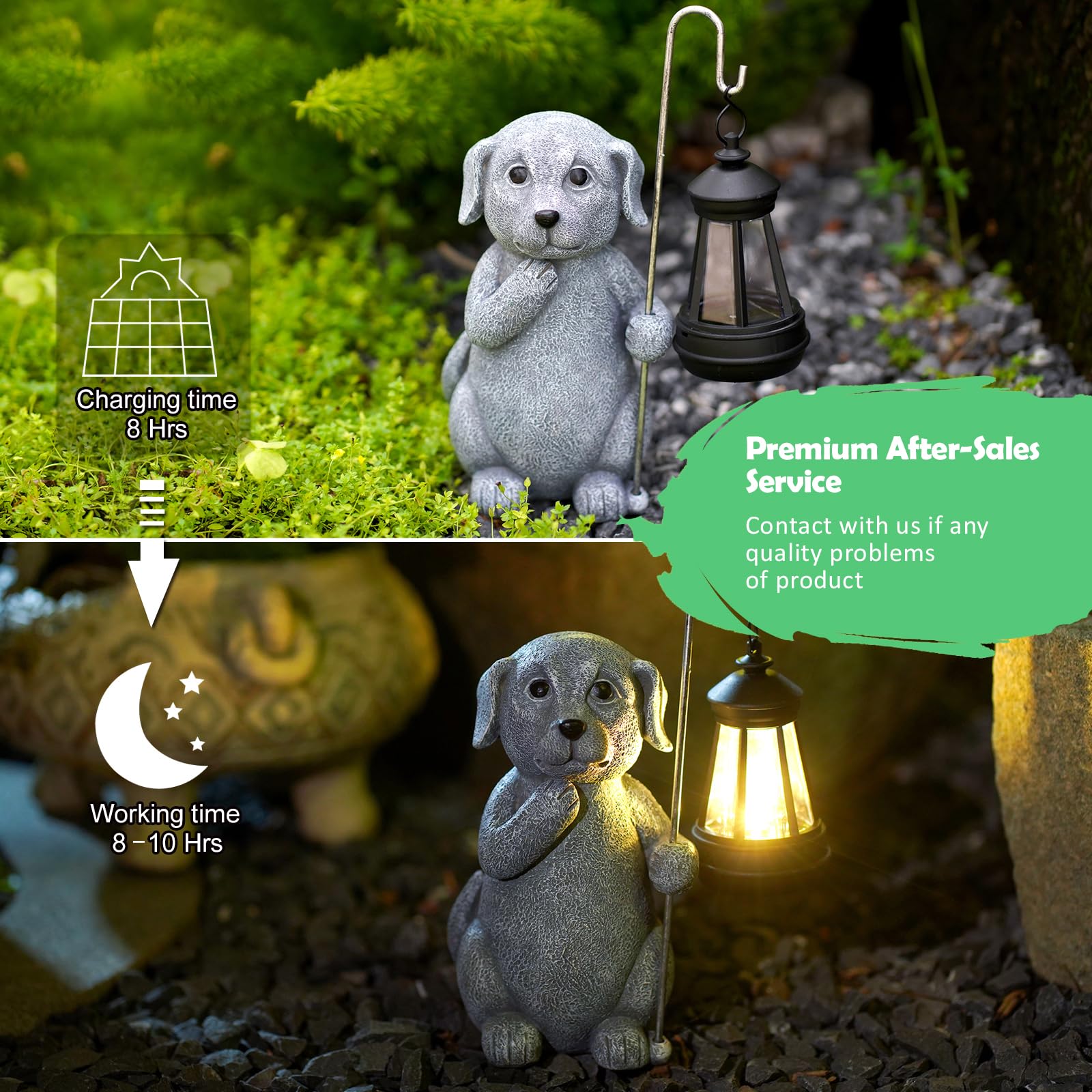Solar Powered Garden Decor Statues - Outdoor Patio Balcony Yard Lawn Ornaments - Unique Christmas Birthday Gifts for Women, Mom, Grandma, Wife & Sister - Perfect for Garden Decorations, Home Landscaping & Holiday Gift Giving