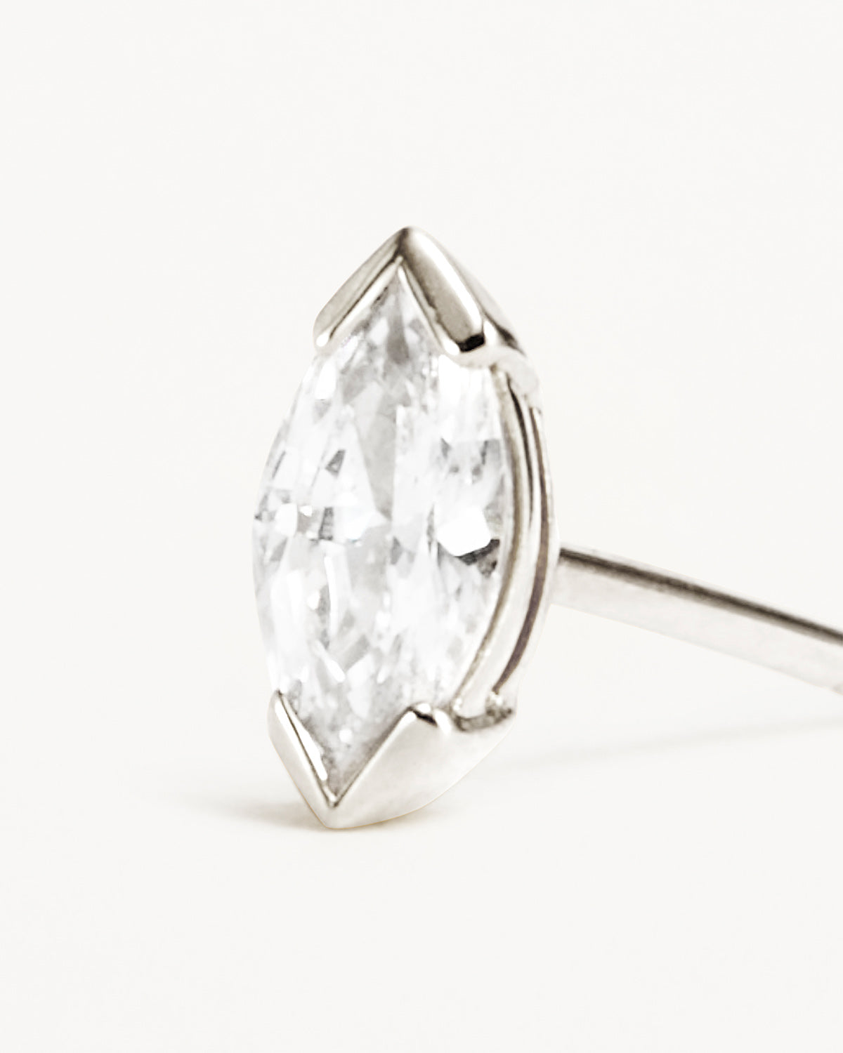 14K Solid White Gold Floating Petal Lab-Grown Diamond Stud Earrings for Women | Elegant Everyday Jewelry Gift for Her | Perfect for Weddings, Anniversaries & Special Occasions