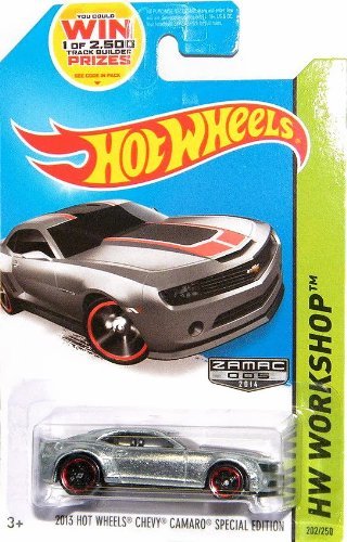 2014 Hot Wheels HW Workshop - 2013 Chevy Camaro Special Edition Zamac Diecast Car - Collectible Toy Car for Kids & Adults - Perfect for Display, Play & Car Collections