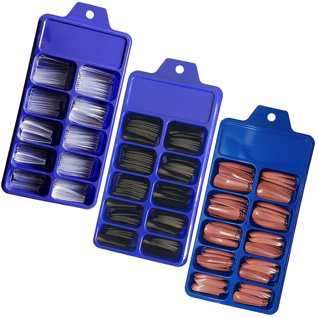 VMS INDIA Press on Fake Nails - French Style Artificial Nails for Women & Girls, DIY Nail Art Kit, Salon Quality, Transparent False Nails - Perfect for Parties, Weddings, and Daily Wear