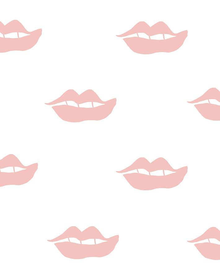 Clare V. Pink 'Lips' Wallpaper - Elegant Floral Peel and Stick Wallpaper for Bedroom, Living Room & Nursery Decor