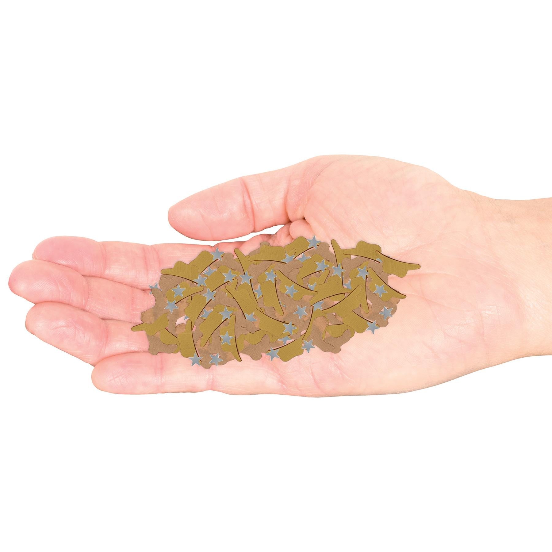 12 Pack Beistle Western Confetti Decorations - Copper, Gold, Silver (1 Oz per Pack) | Perfect for Cowboy Parties, Wild West Themed Events & Western Weddings