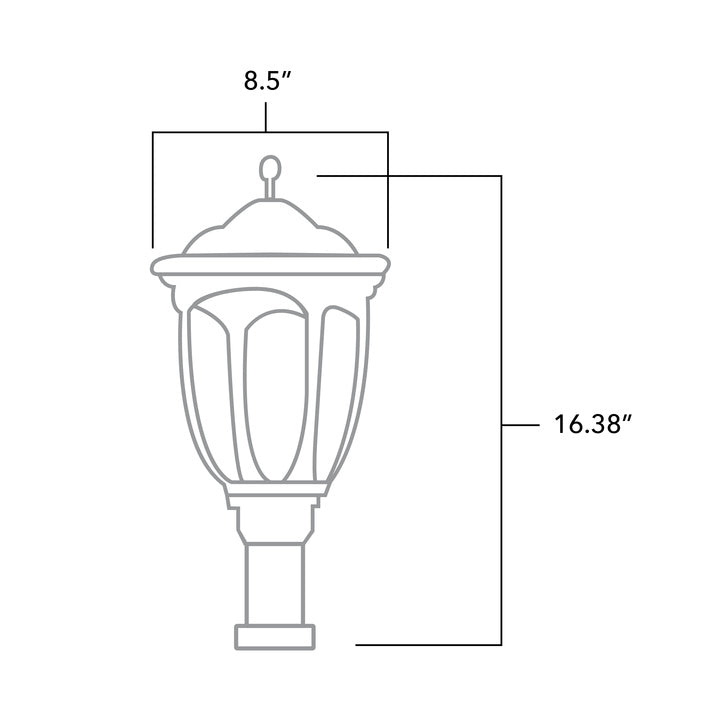 High Brightness 2000 Lumens Solar LED Street Light - Off Grid Solar Powered Lamp for Garden, Park, Pathway & Outdoor Lighting