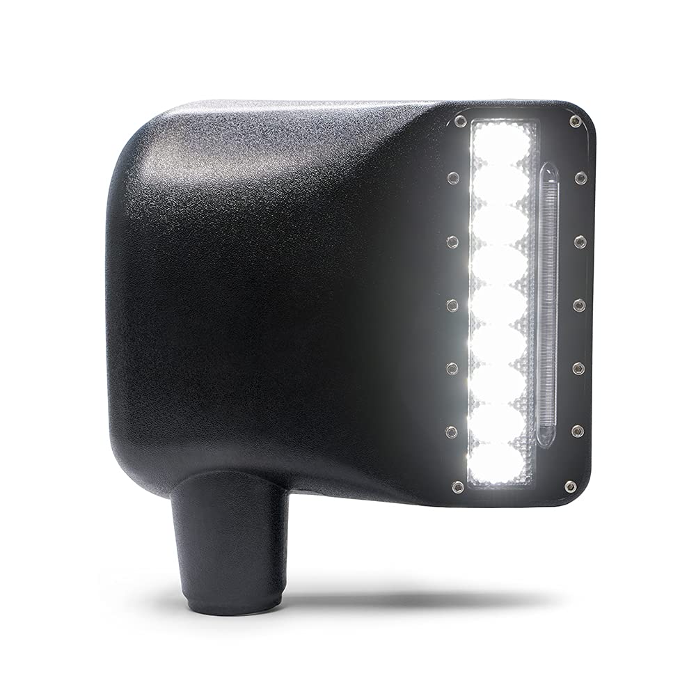 DV8 Offroad Mirror Cover with LED Auxiliary Lights & Turn Signals for 2007-2018 Jeep Wrangler JK - Replacement Pair (BCM27W3W) - Off-Road Adventure & Night Driving Safety Upgrade