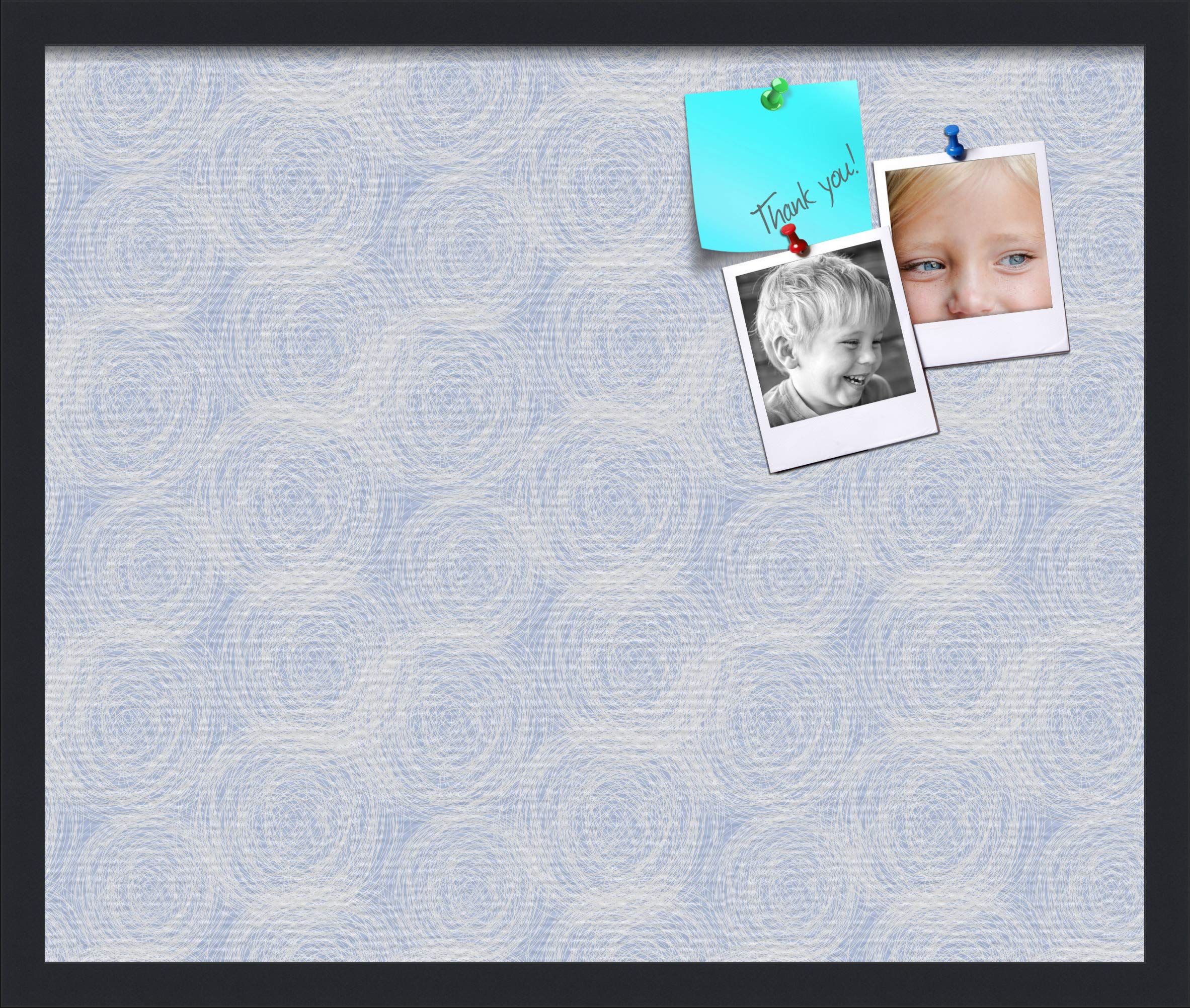 Custom Cork Bulletin Board 22x18 Inches - PinPix ArtToFrames Fabric Canvas Finish with Satin Black Frame (PinPix-1927) - Perfect for Office, Classroom, or Home Organization & Memo Display