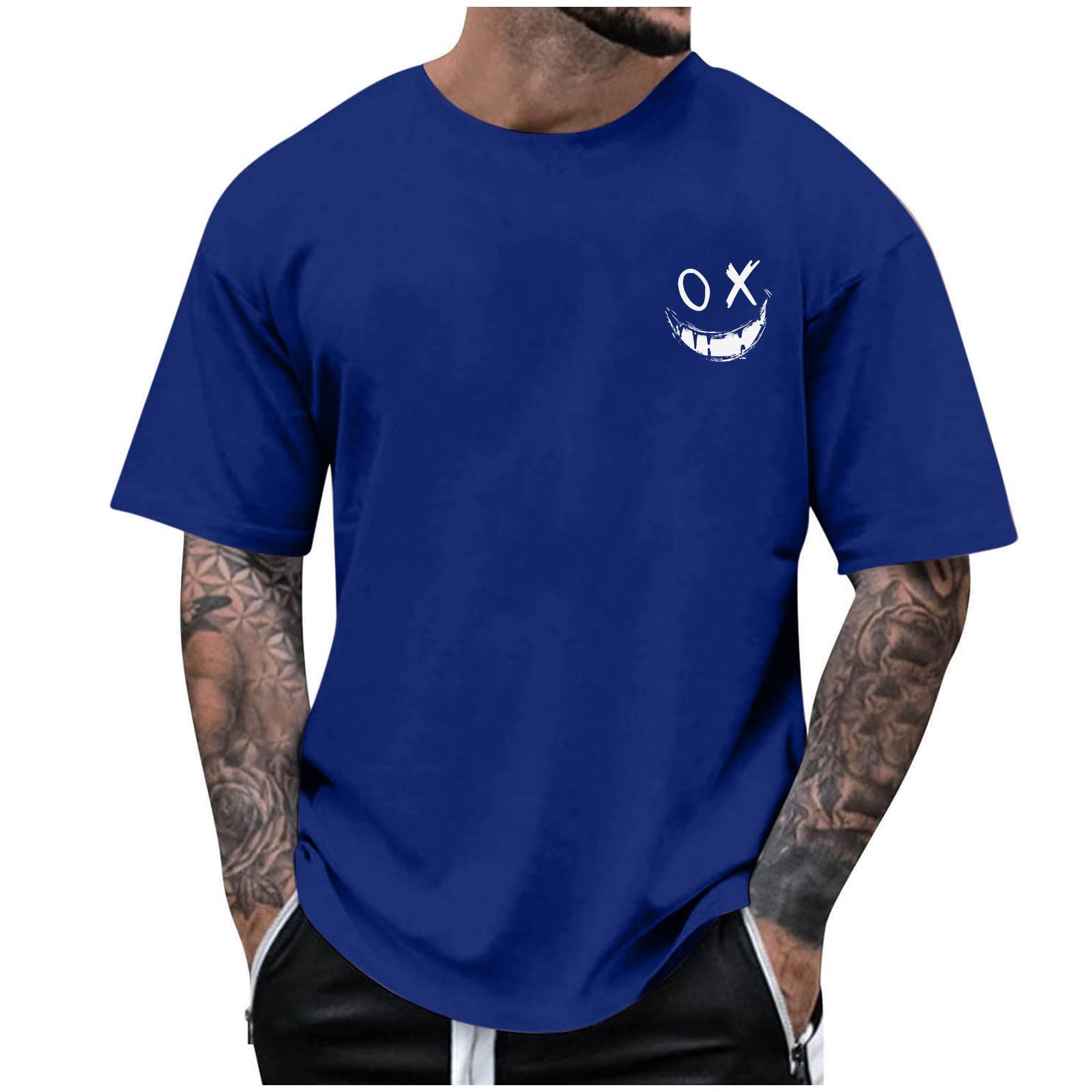 Men's Graphic T-Shirts - Summer Short Sleeve Drop Shoulder Tee - Hip Hop Streetwear Fashion Printed Tops - Perfect for Casual Wear, Street Style & Summer Outfits