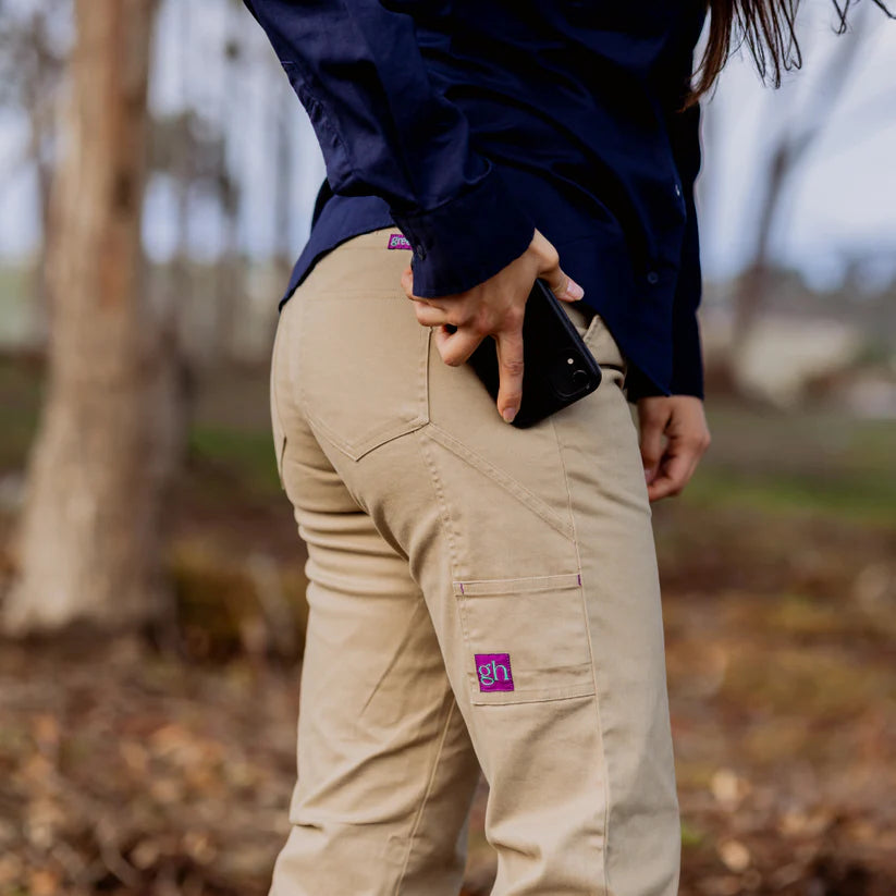 Women's Mid Rise Cargo Pants - Comfortable & Stylish for Outdoor, Hiking & Casual Wear