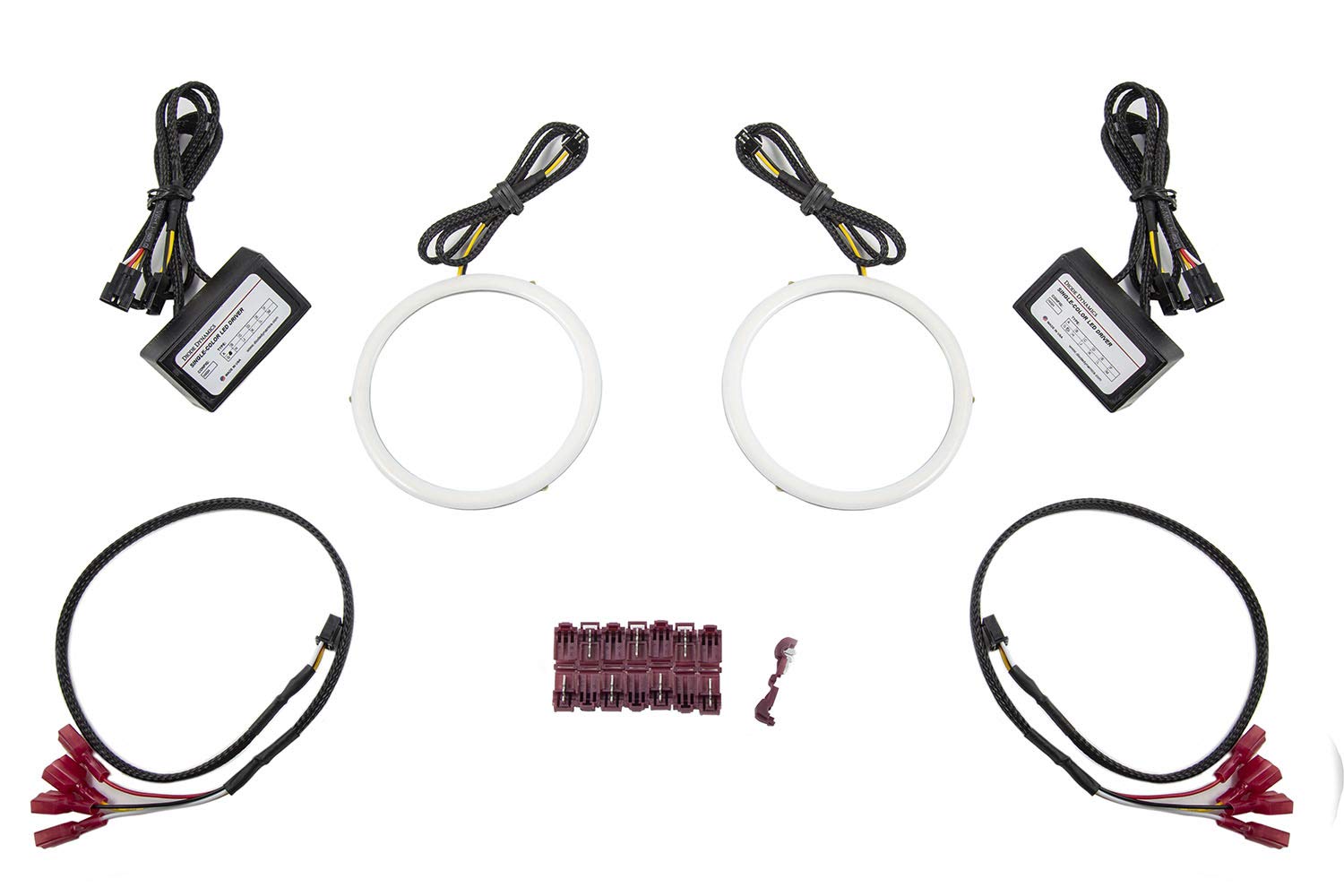 Halo Lights LED 185mm Switchback Pair - Diode Dynamics - Perfect for Car Headlight Upgrades & Customization