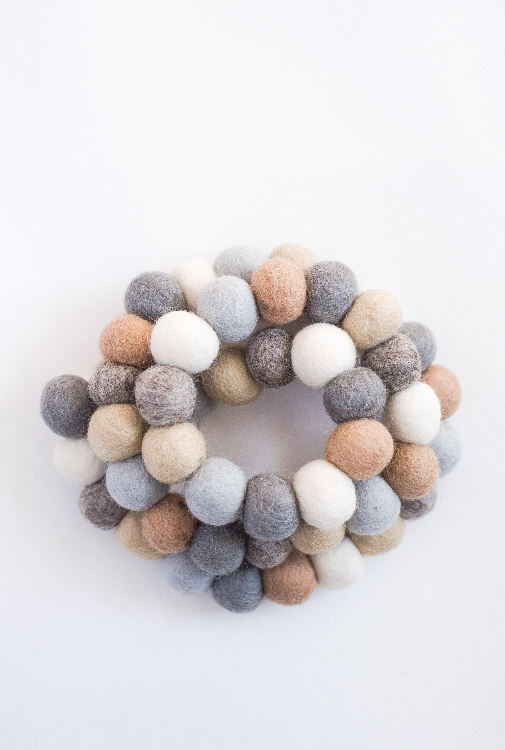 Neutral Beige Garland for Home Decor - Elegant Boho Wall Hanging for Living Room, Bedroom, Wedding & Party Decoration