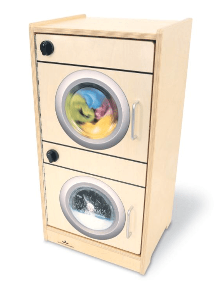 Natural Wooden Toddler Washer & Dryer Toy Set - Pretend Play Laundry for Kids Ages 2-5 | WB2365 | Perfect for Role Play & Early Learning Activities