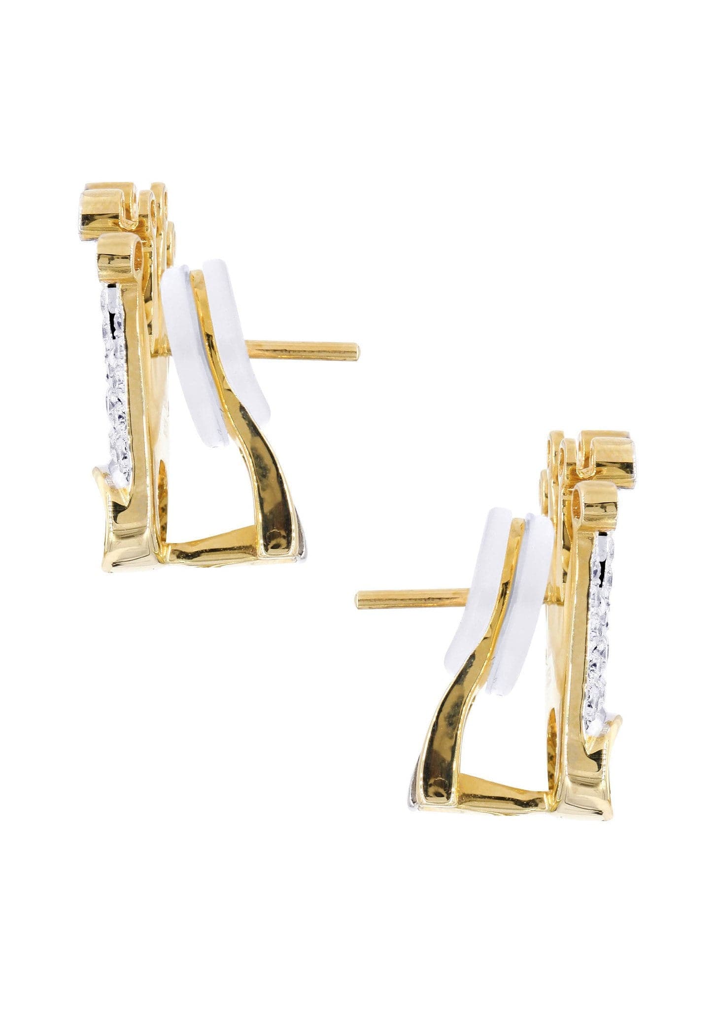 14K Yellow Gold Diamond Earrings for Men - 0.87 Carat Stud Earrings | Perfect for Gifts, Weddings & Special Occasions