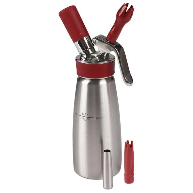 Profi Gourmet Whip Cream Dispenser - 1 Pint Stainless Steel Whipped Cream Maker for Coffee, Desserts & Baking | Professional Kitchen & Home Use
