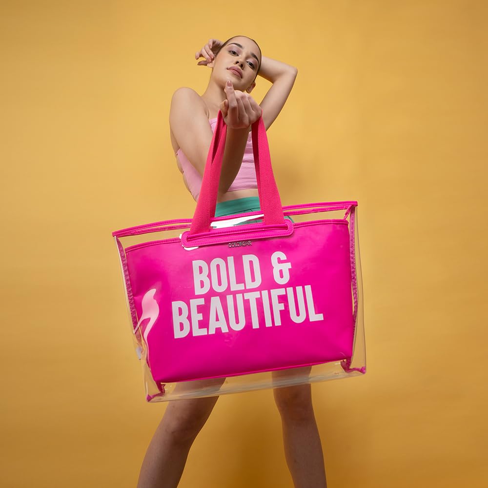 Stylish Neon Pink Tote Bag for Women - Trendy & Durable Fashion Accessory for Work, Beach & Shopping