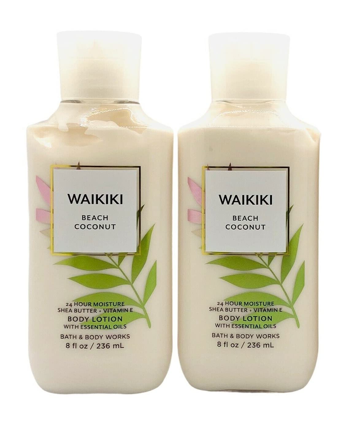 Bath and Body Works Super Smooth Body Lotion Gift Set for Women - 2 Pack (8 Oz Each, Waikiki Beach Coconut Scent) | Hydrating Moisturizer for Dry Skin, Perfect for Daily Use & Spa Days