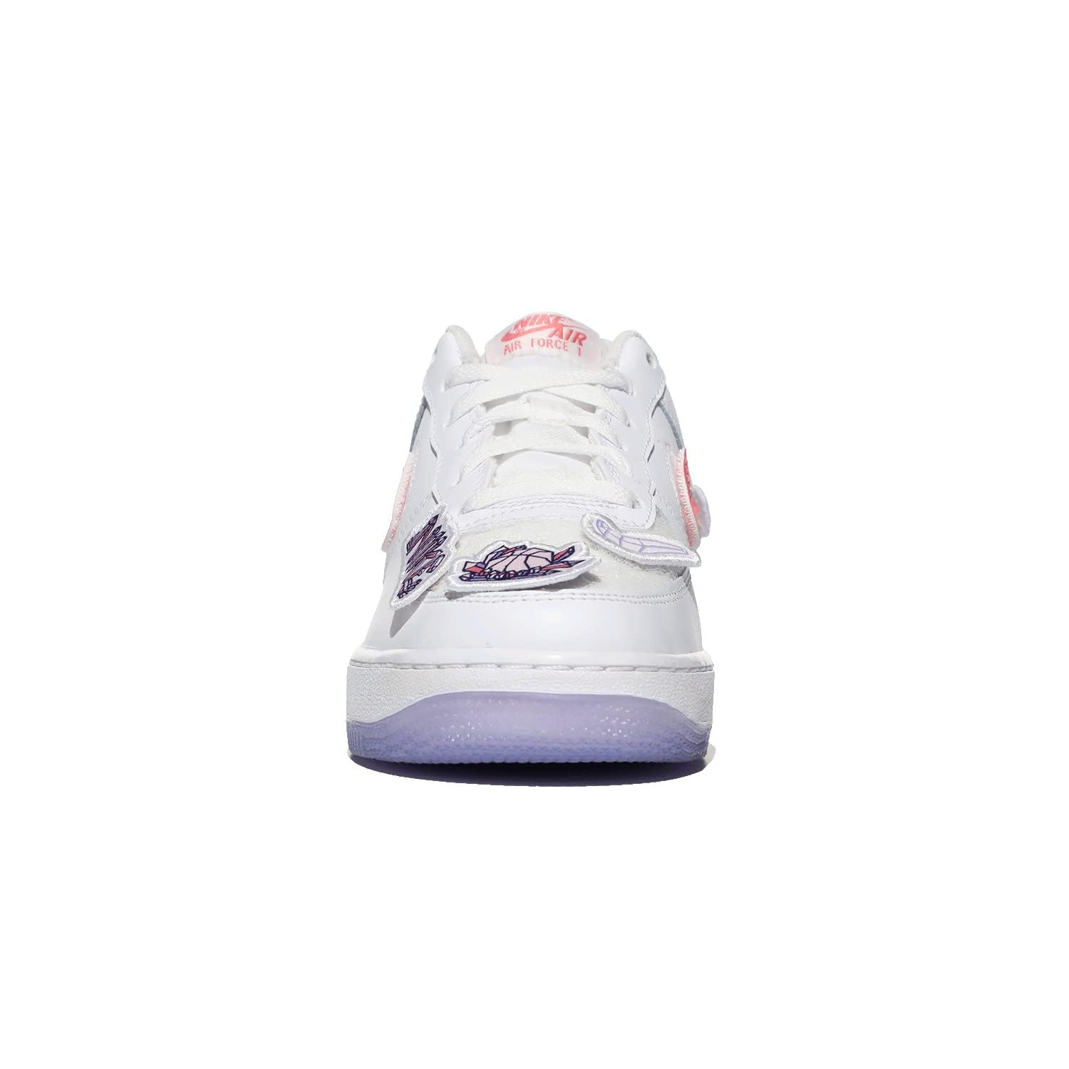 Nike Air Force 1 Low Grade School Sneakers with Removable Patches - White/Black DB1856-100 - Perfect for School, Sports & Casual Wear