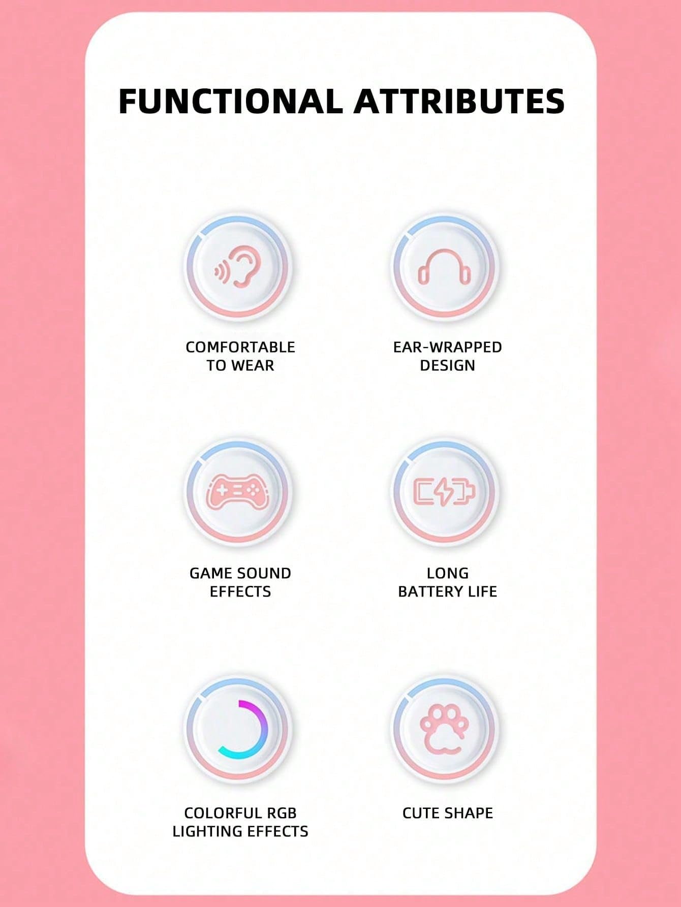 Wireless Cat Ear Bluetooth Headphones - White Cute Headset with Built-in Mic for Gaming, Music & Phone Calls | Perfect for Cosplay, Anime Fans & Kawaii Fashion Lovers