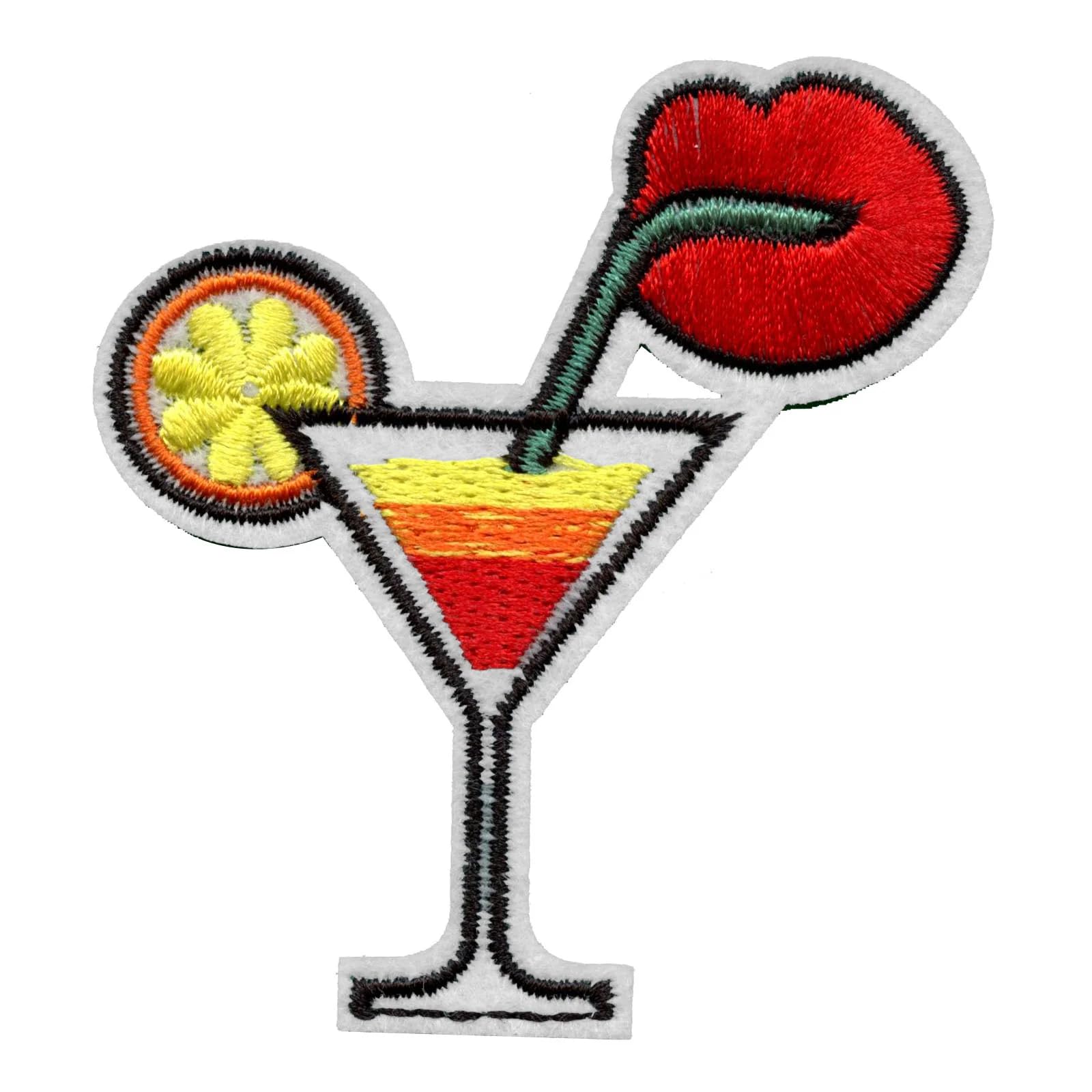 Fruity Cocktail Martini Patch - Embroidered Iron On for DIY Clothing & Accessories - Perfect for Parties, Gifts & Fashion Upgrades