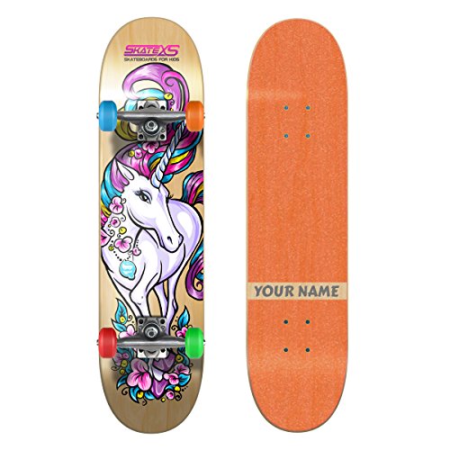 Orange Grip Tape / Multi-Color Wheels