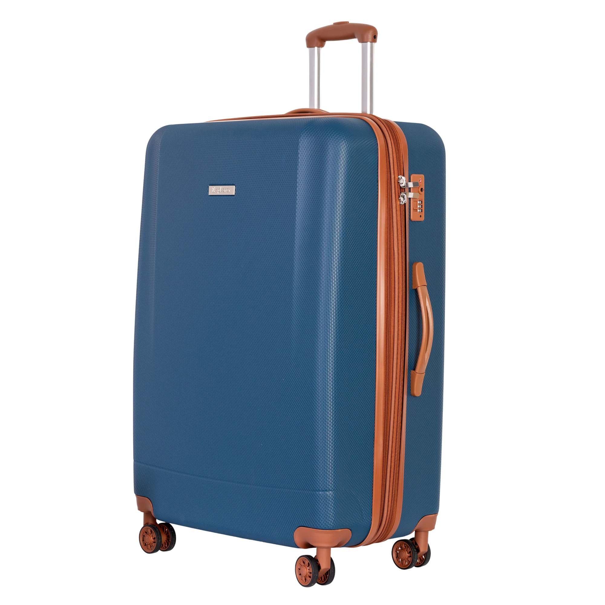Explorer First Class Expandable Large Luggage - 28 Inch Checked Suitcase with Spinner Wheels for International Travel, Business Trips & Family Vacations