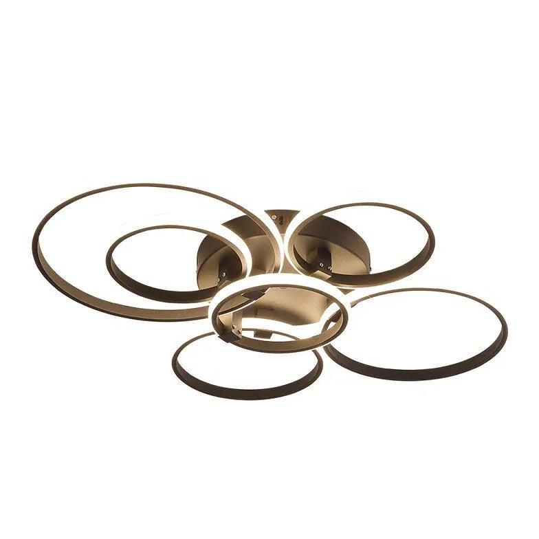 Modern LED Pendant Light with Ring Design - Stylish Ceiling Lighting for Living Room, Bedroom, and Dining Area