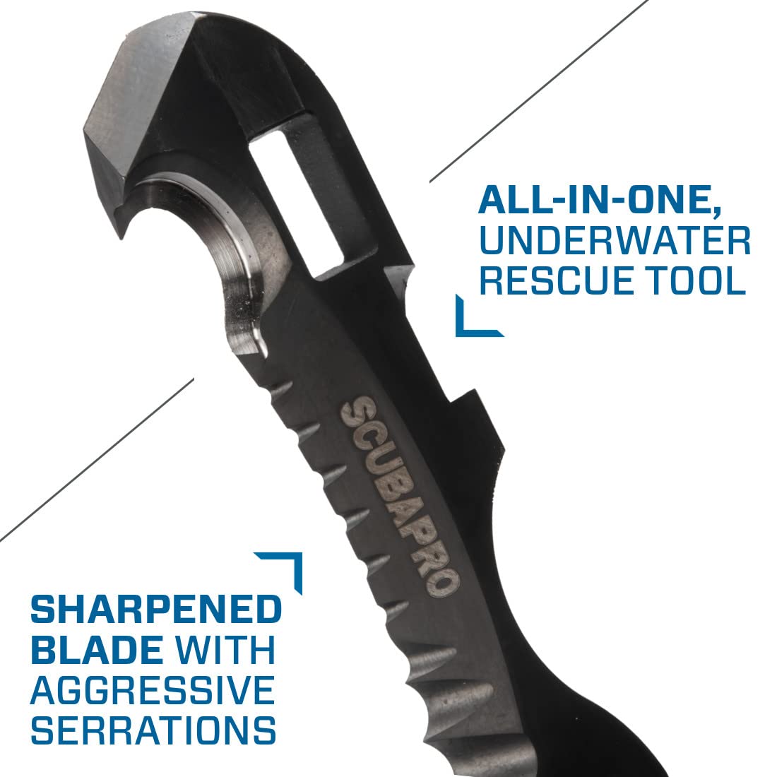SCUBAPRO Jawz Ti Multi-Purpose Rescue Tool - Titanium Alloy Dive Gear for Emergency Situations | Perfect for Scuba Diving, Water Sports & Outdoor Adventures