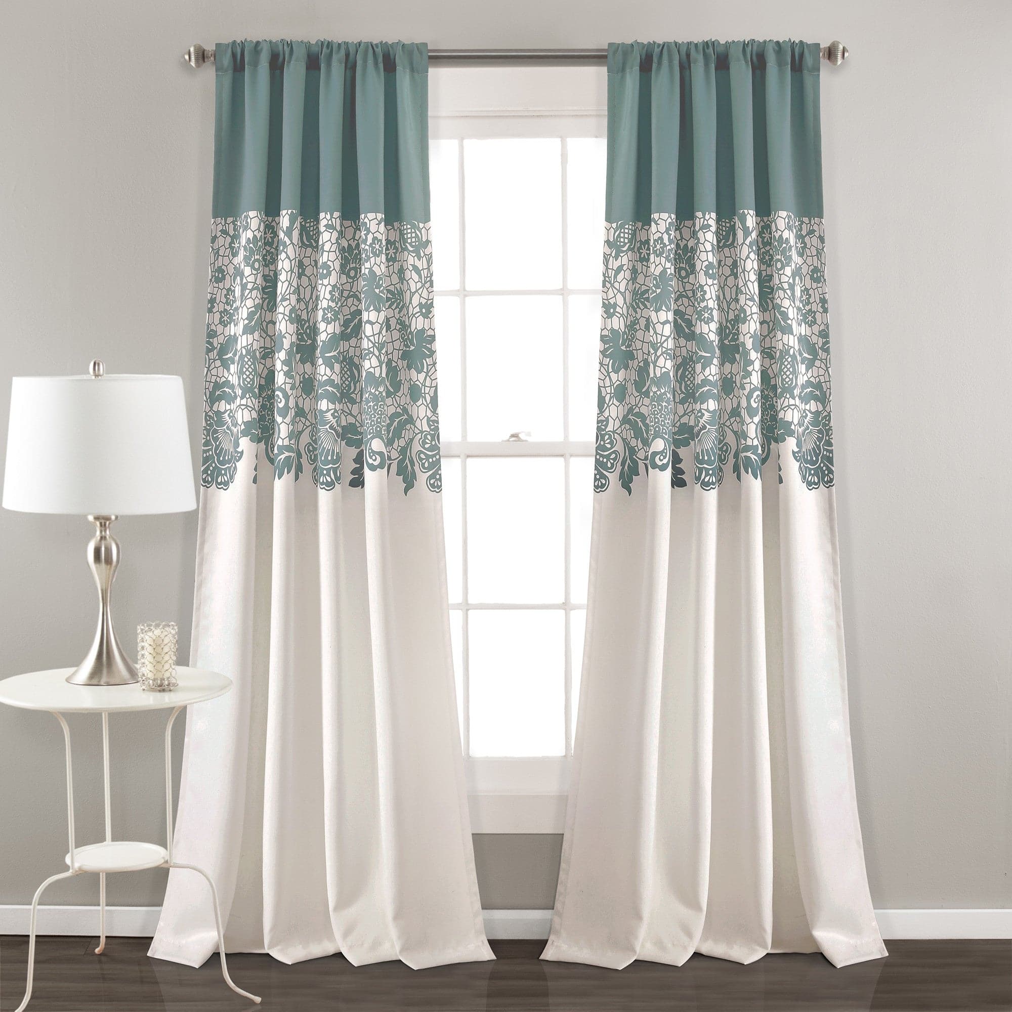 Elegant Estate Garden Print Blackout Curtain Set - Perfect for Living Room, Bedroom & Home Decor