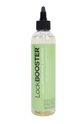 LOCK BOOSTER Refreshing Shampoo with Natural Peppermint Oil - 8 fl oz for Scalp Care & Hair Growth | Ideal for Daily Use & Sensitive Scalp