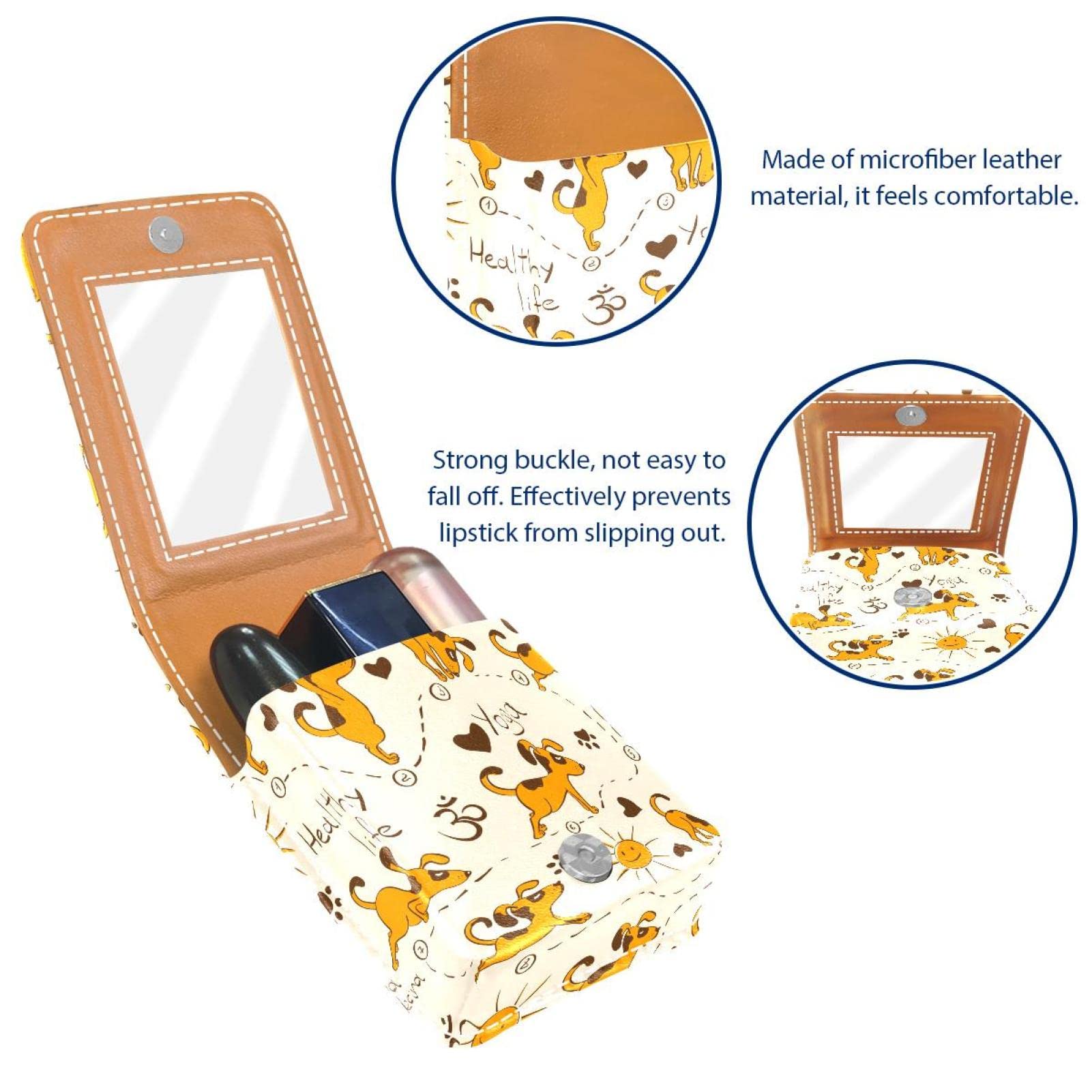 Personalized Lipstick Case - Portable Makeup Bag & Cosmetic Pouch Organizer for Women | Perfect for Travel, Yoga, Gym & Daily Use | Lipstick Holder & Makeup Storage Solution