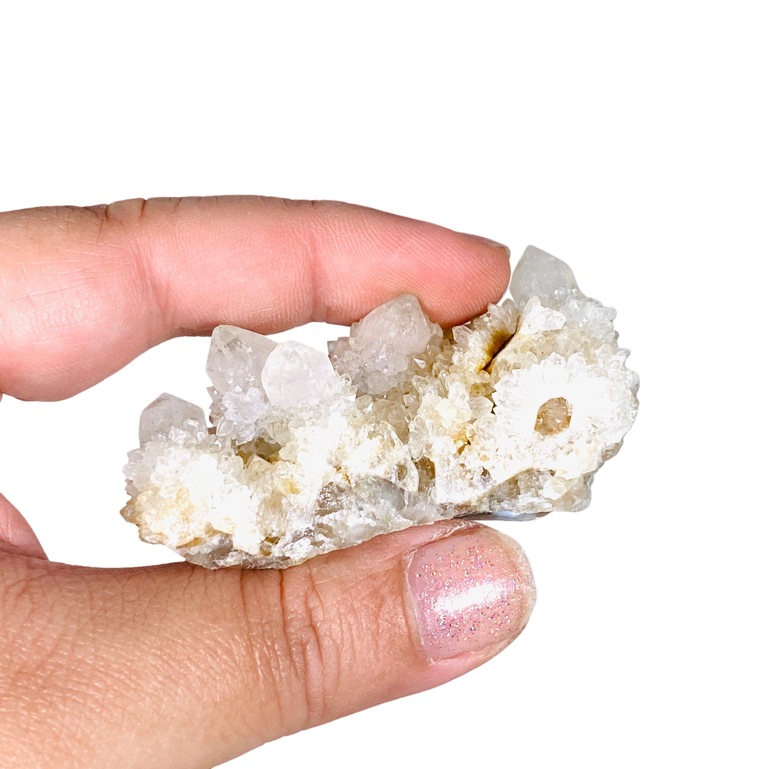 Small Spirit Quartz Cluster SPQC - Natural Healing Crystal for Meditation, Reiki & Energy Work - Perfect for Home Decor, Office Desk & Spiritual Practices
