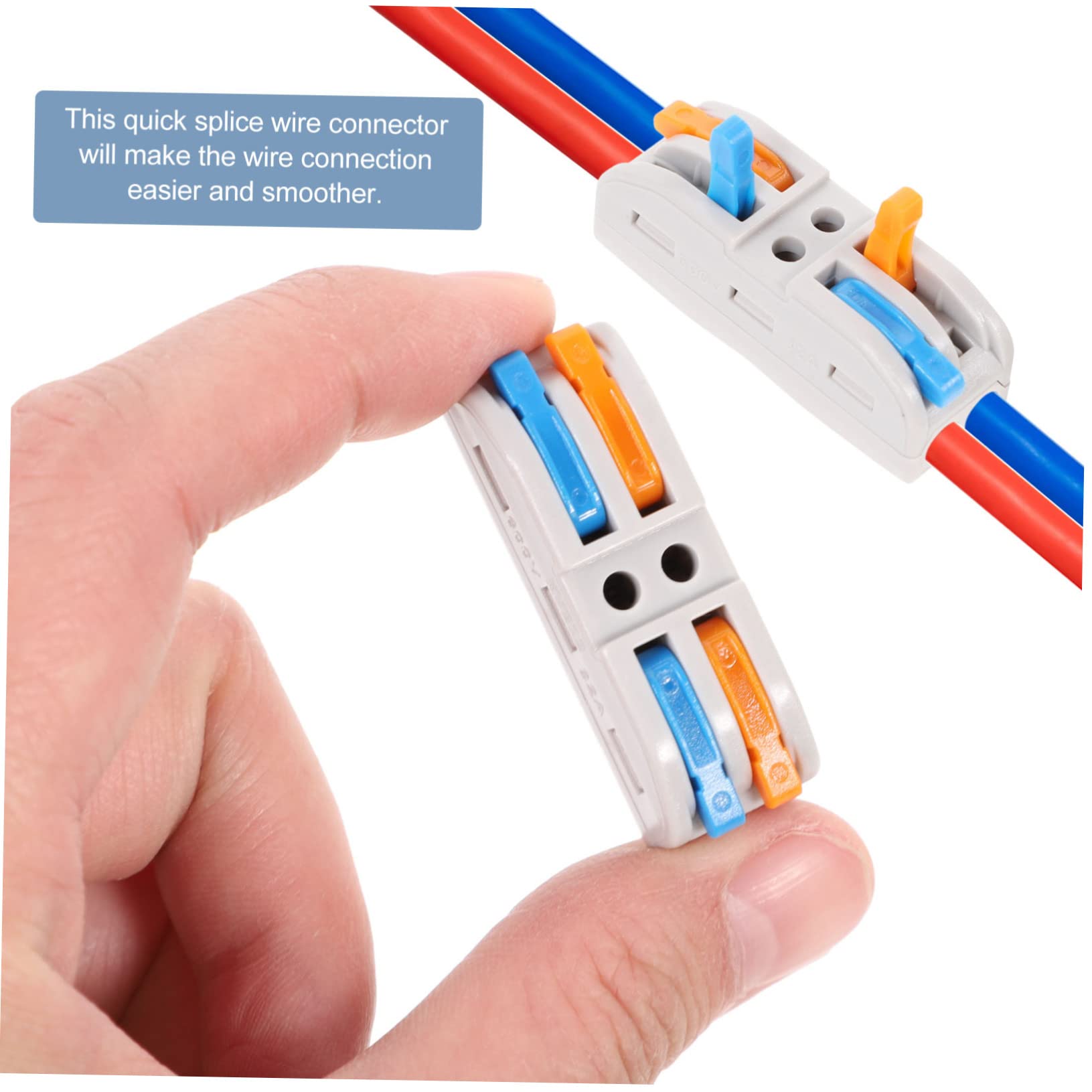 10pcs Electrical Wire Connectors - Lever Nut Splice Terminal Blocks for Secure Wiring - Ideal for Home, Office & DIY Electrical Projects