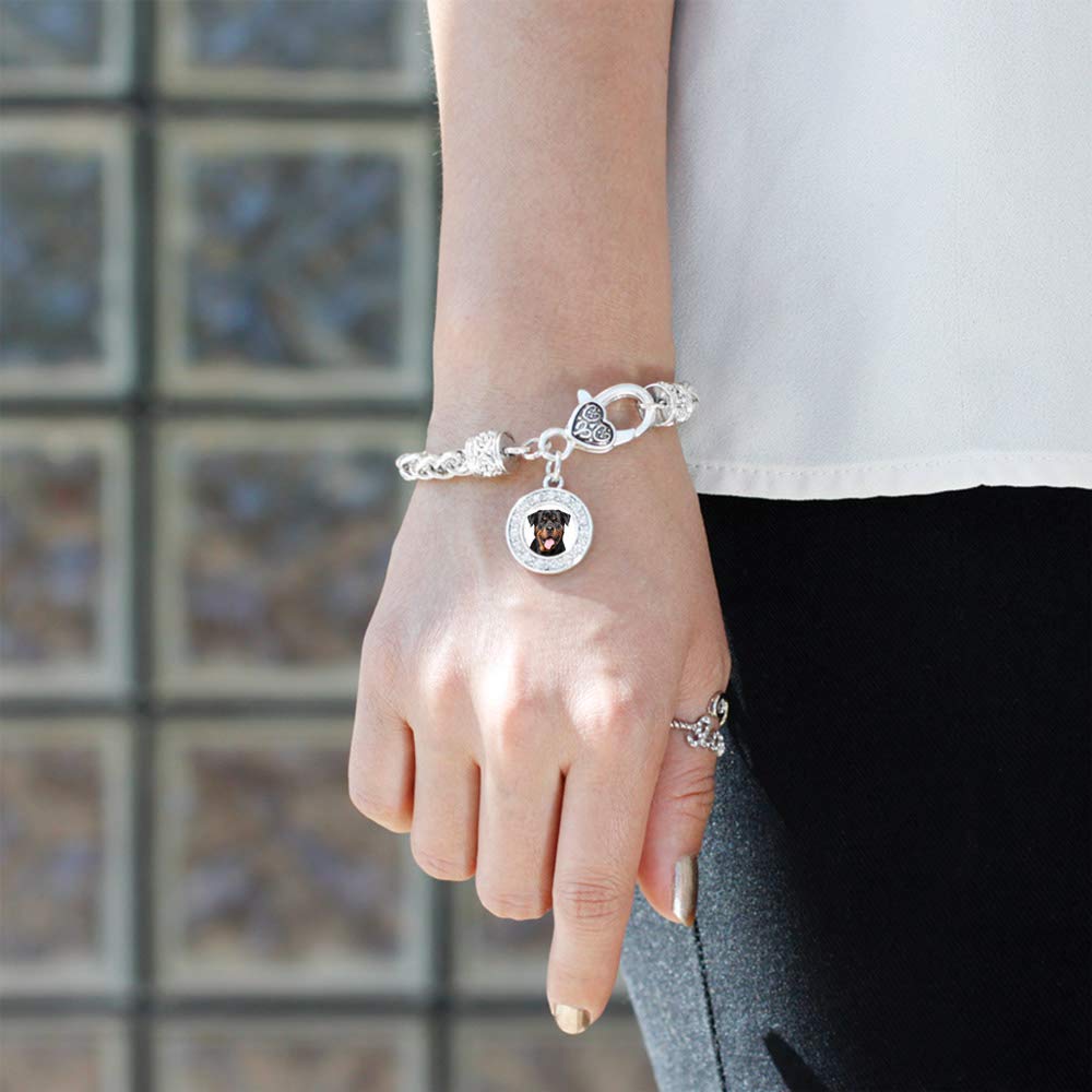 Inspired Silver - Sterling Silver Circle Charm Bracelet with Cubic Zirconia for Women, Elegant Gift for Birthday, Anniversary & Special Occasions