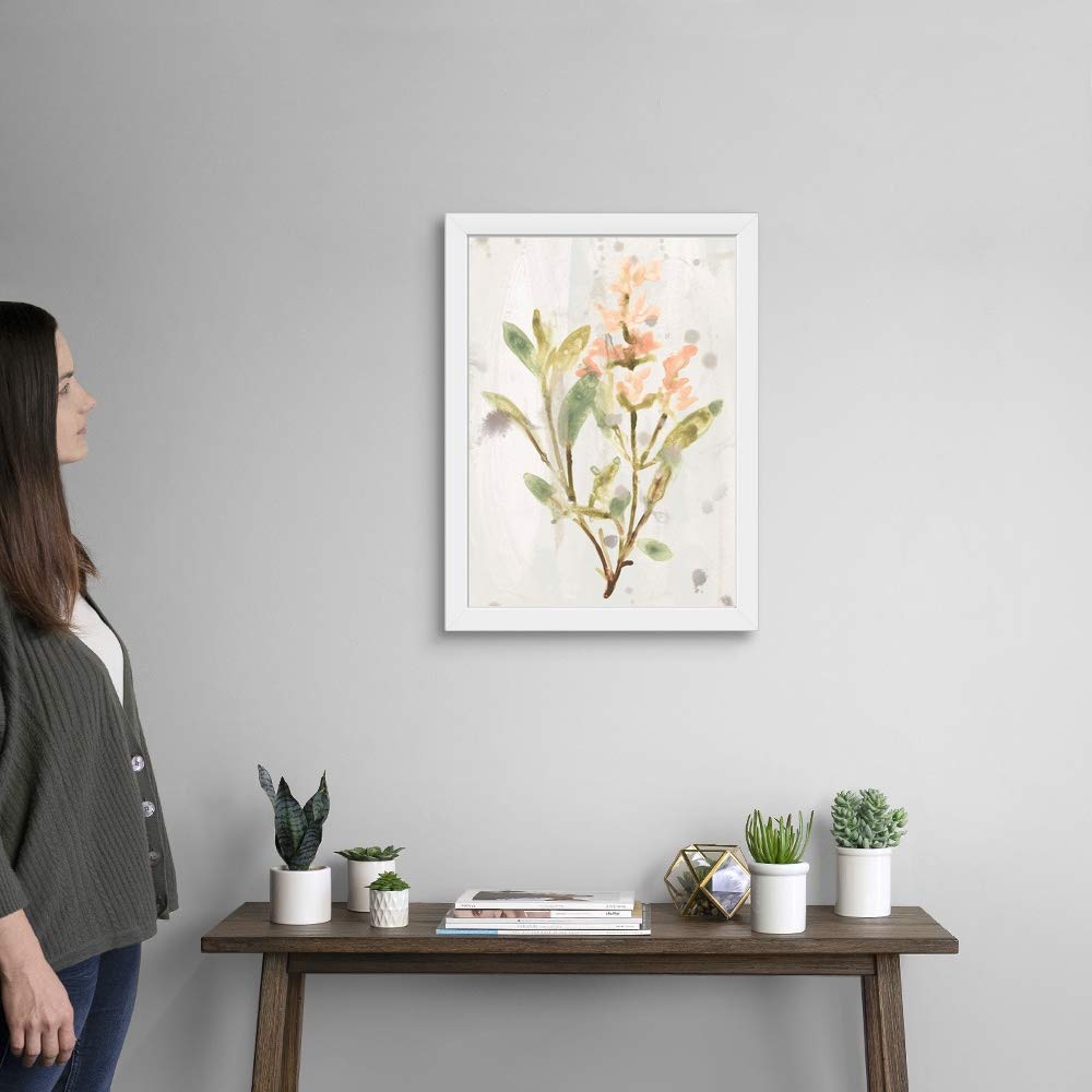 Antique Earthtone Herbs IV White Framed Art Print - Herbs & Spices Botanical Wall Decor - Perfect for Kitchen, Dining Room & Farmhouse Style Home Decor