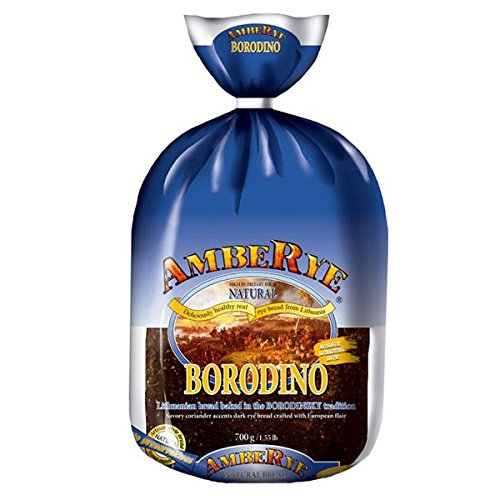 Lithuanian AmbeRye Borodinskiy Russian Rye Bread - All Natural Whole Grain Imported Rye Bread, 24.7 oz/700 g | Authentic European Bakery | Perfect for Sandwiches, Toast & Healthy Breakfast