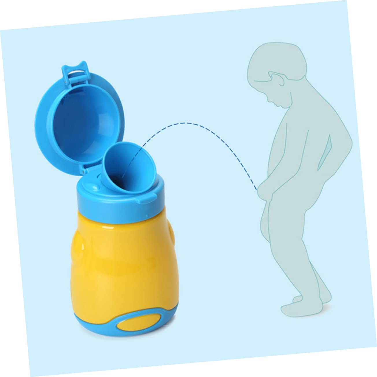 UPKOCH 3-Pack Portable Urinal Bottle for Kids - Emergency Car Toilet Travel Potty with Leak-Proof Lid (Yellow) - Ideal for Road Trips, Camping & Long Drives