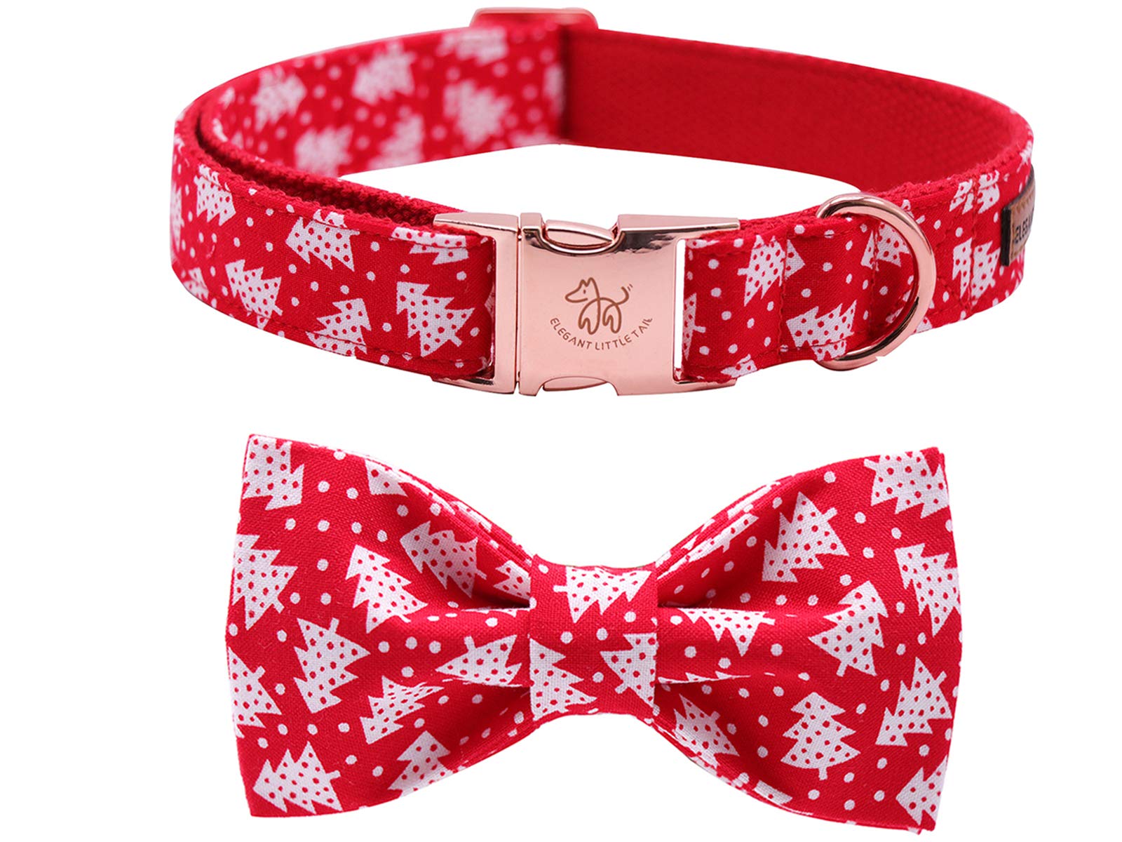 Elegant Bow Tie Dog Collar with Adjustable Cotton & Webbing - Small, Medium & Large Pet Collar for Dogs & Cats - Perfect for Daily Walks, Grooming & Special Occasions