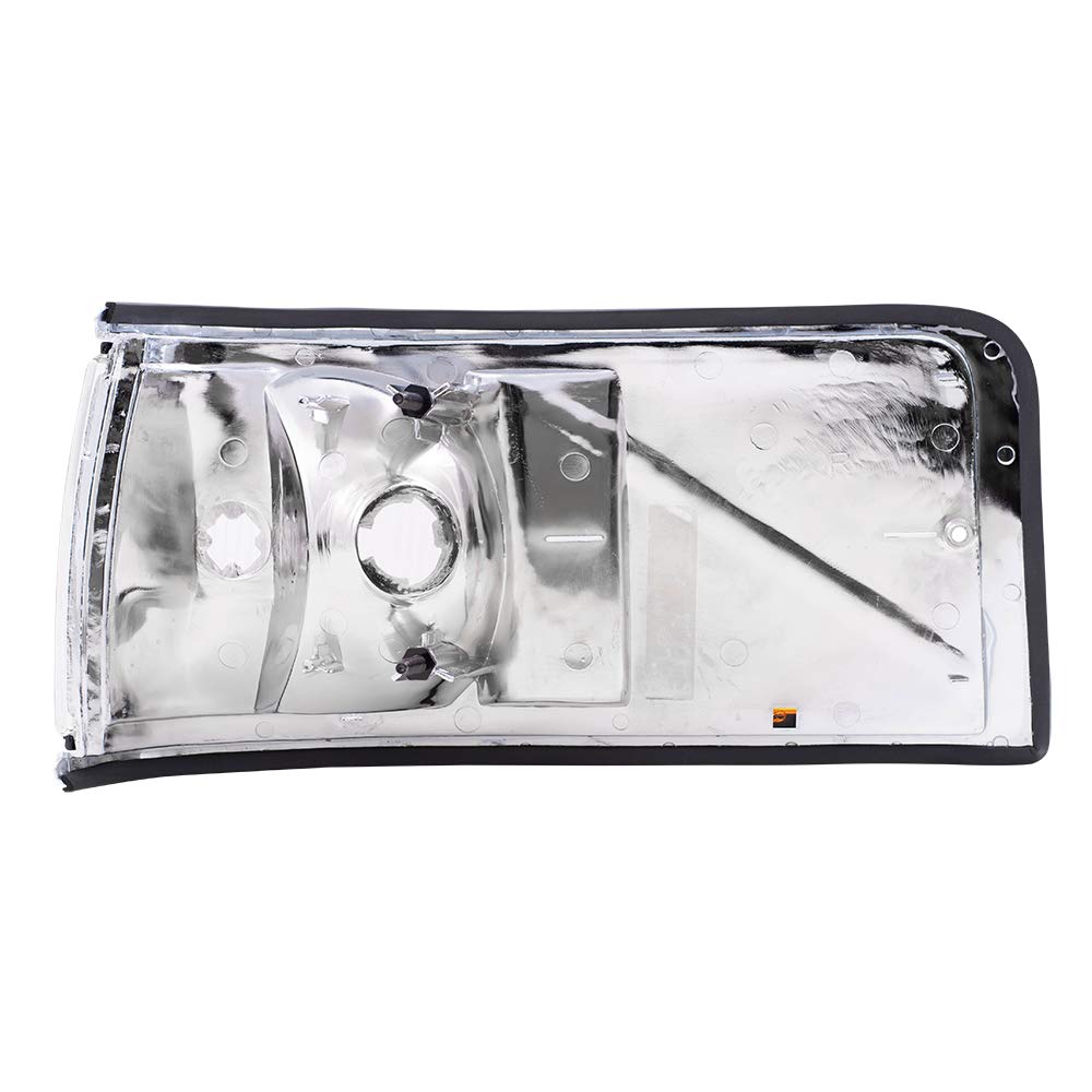 Brock Replacement Driver & Passenger Side Marker Lights for 1990-1994 Lincoln Town Car - FOVY15A201B FOVY15A201A Compatible - Enhance Visibility & Safety for Night Driving