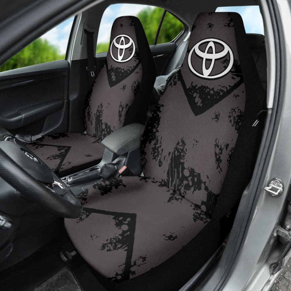 Premium Black & Grey Custom Toyota Car Seat Covers - Stylish & Durable 3D Design (Model 211001) | Perfect for Daily Commute, Road Trips & Car Interior Protection
