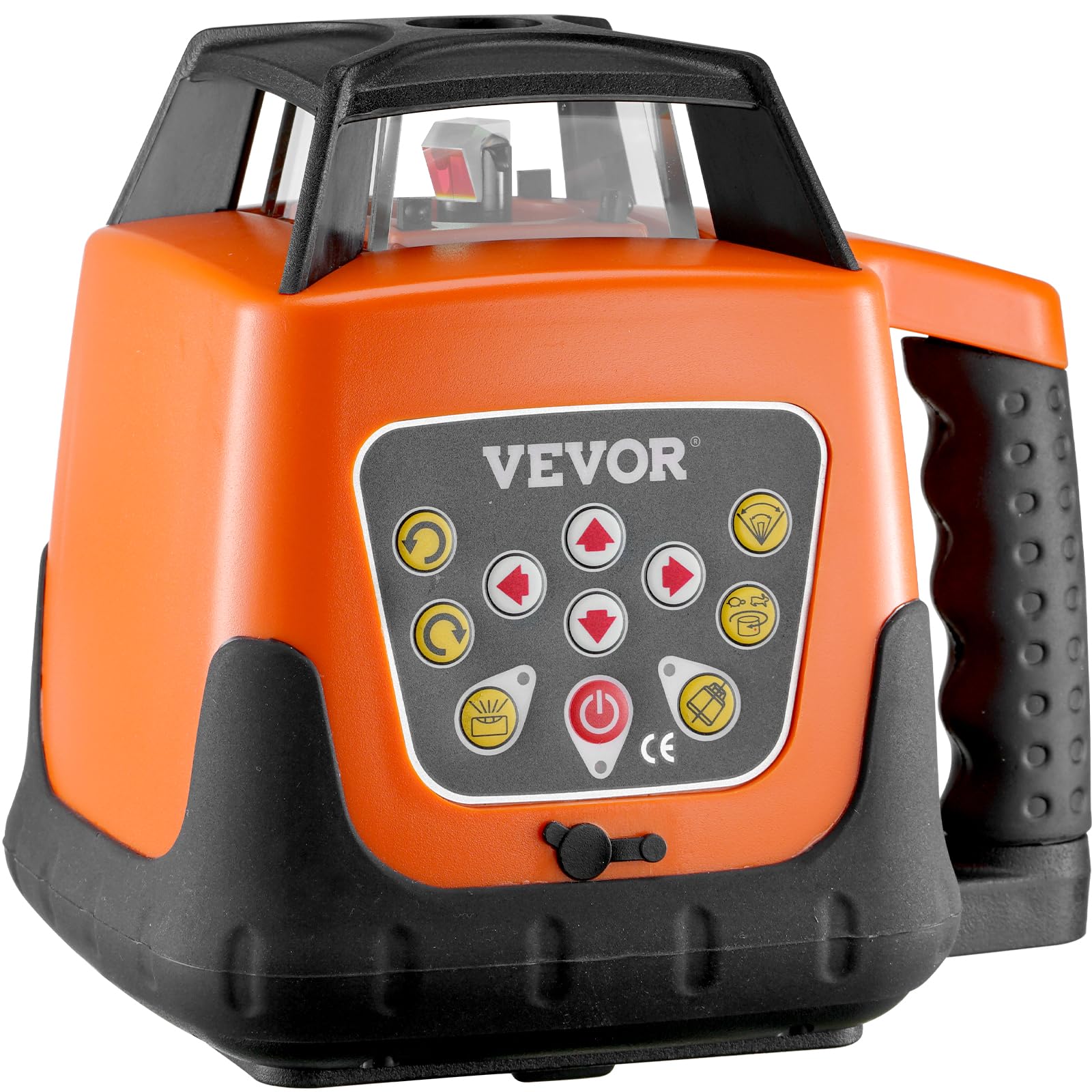 VEVOR 360-Degree Self-Leveling Rotary Laser Level with Remote Control - 1650ft Red Cross Line Laser, 5 Rotation Speeds & 4 Scanning Angles, IP66 Waterproof, Battery Included - Perfect for Construction, Floor Leveling, and DIY Home Projects