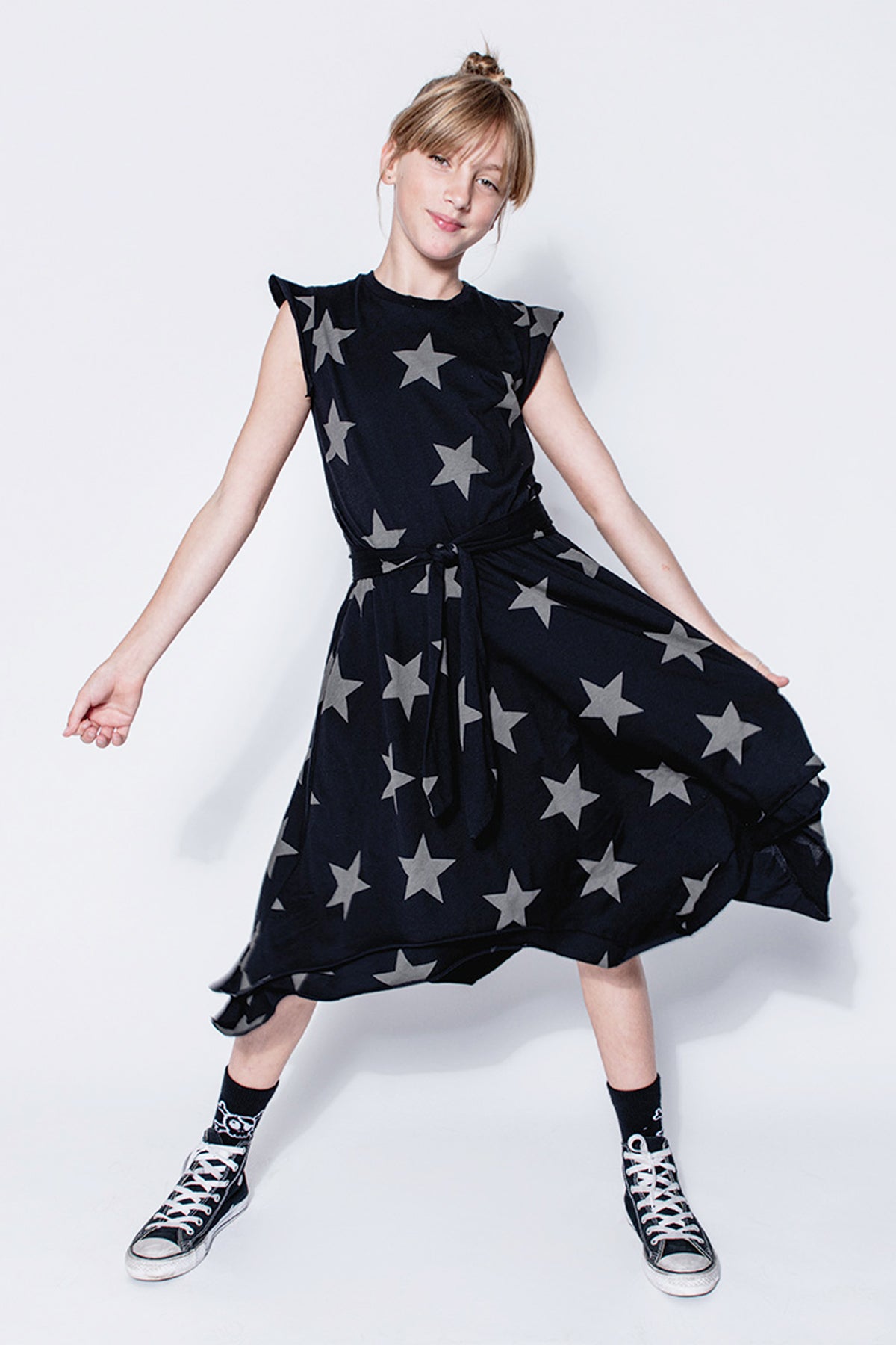 Nununu Fancy Star Girls Dress - Trendy Kids' Party Outfit & Casual Wear for Toddler Girls