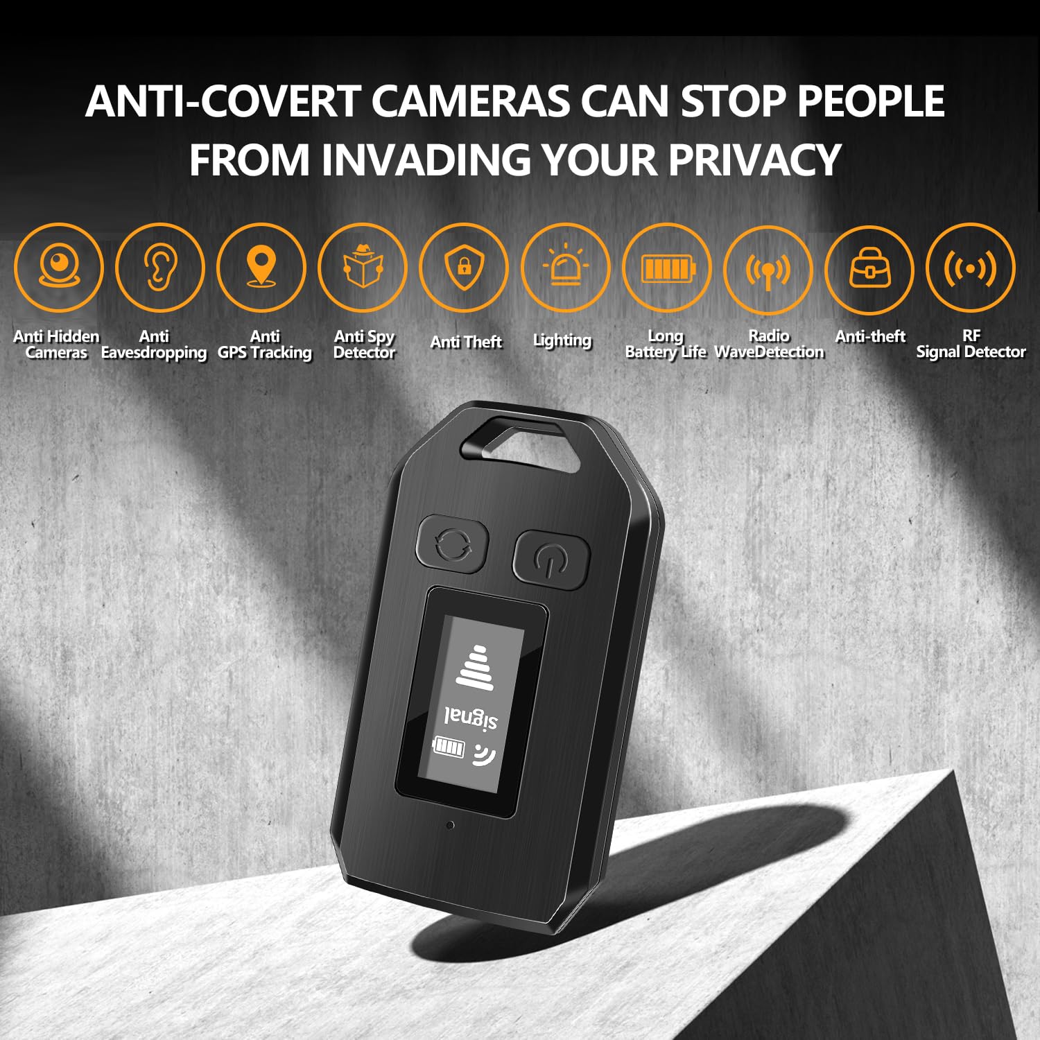 Hidden Camera Detector & Bug Finder - Anti Spy Device for GPS Tracker & Wireless Signal Detection | Privacy Protector for Home, Office & Travel Security