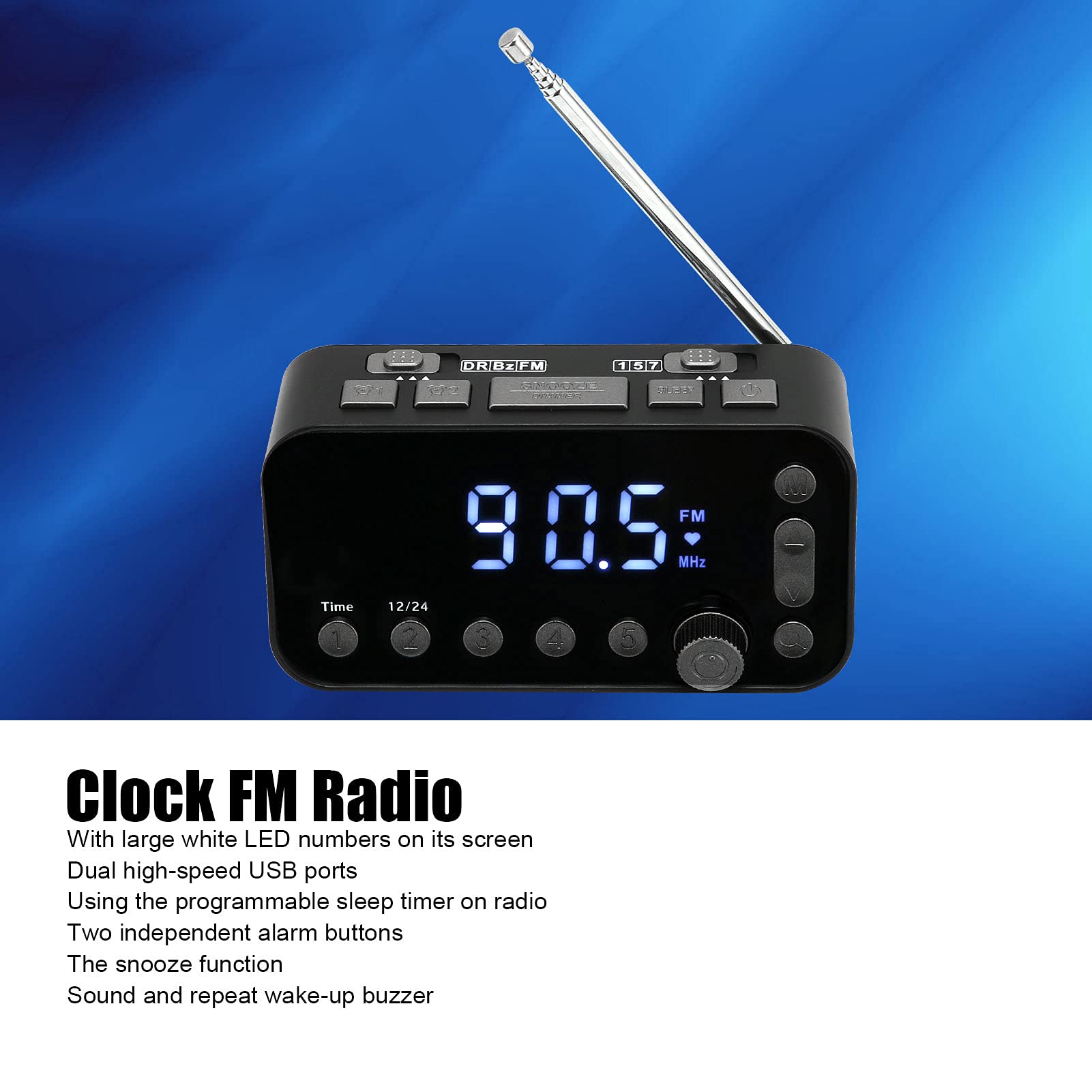 Digital Alarm Clock with FM/DAB Radio - 3.5