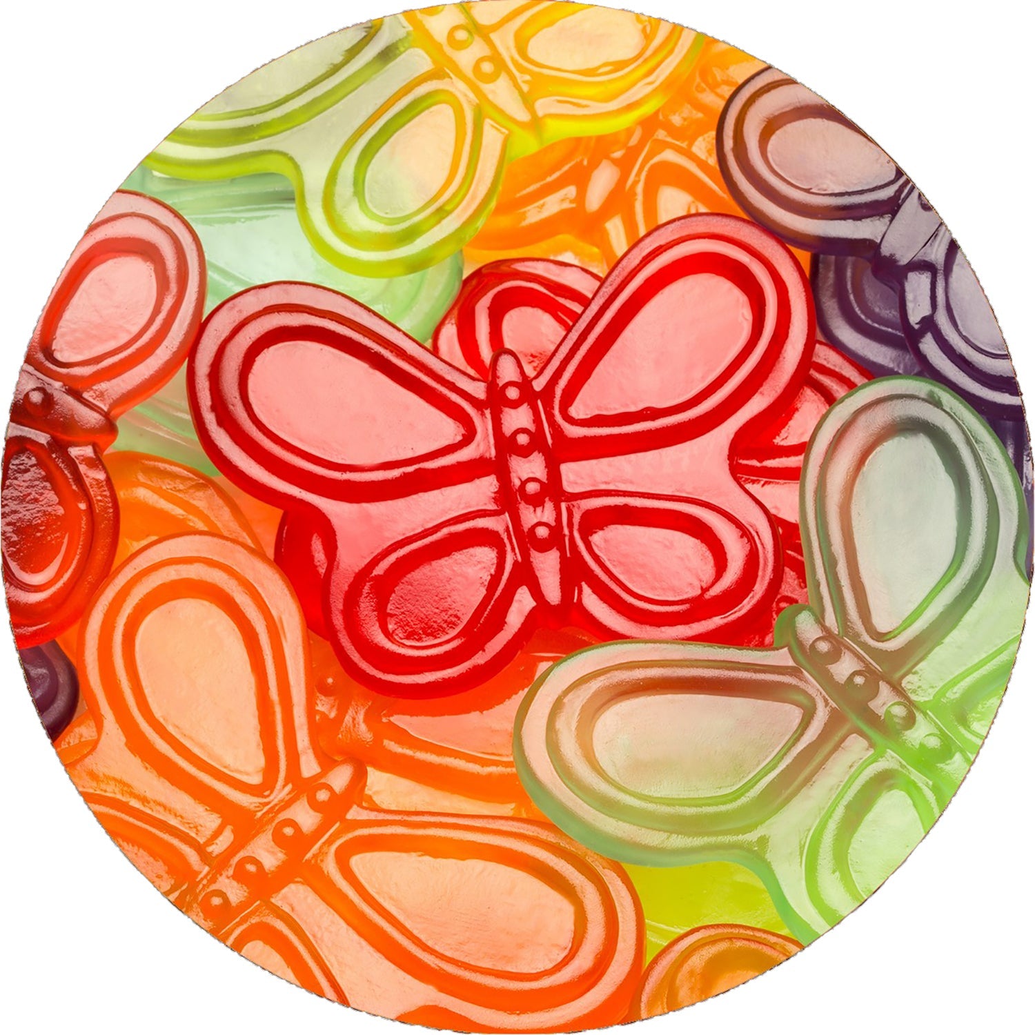 Albanese Gummy Butterflies - 7.5oz Bag (12 Count Case) | Soft & Chewy Candy for Parties, Gifts & Snacking